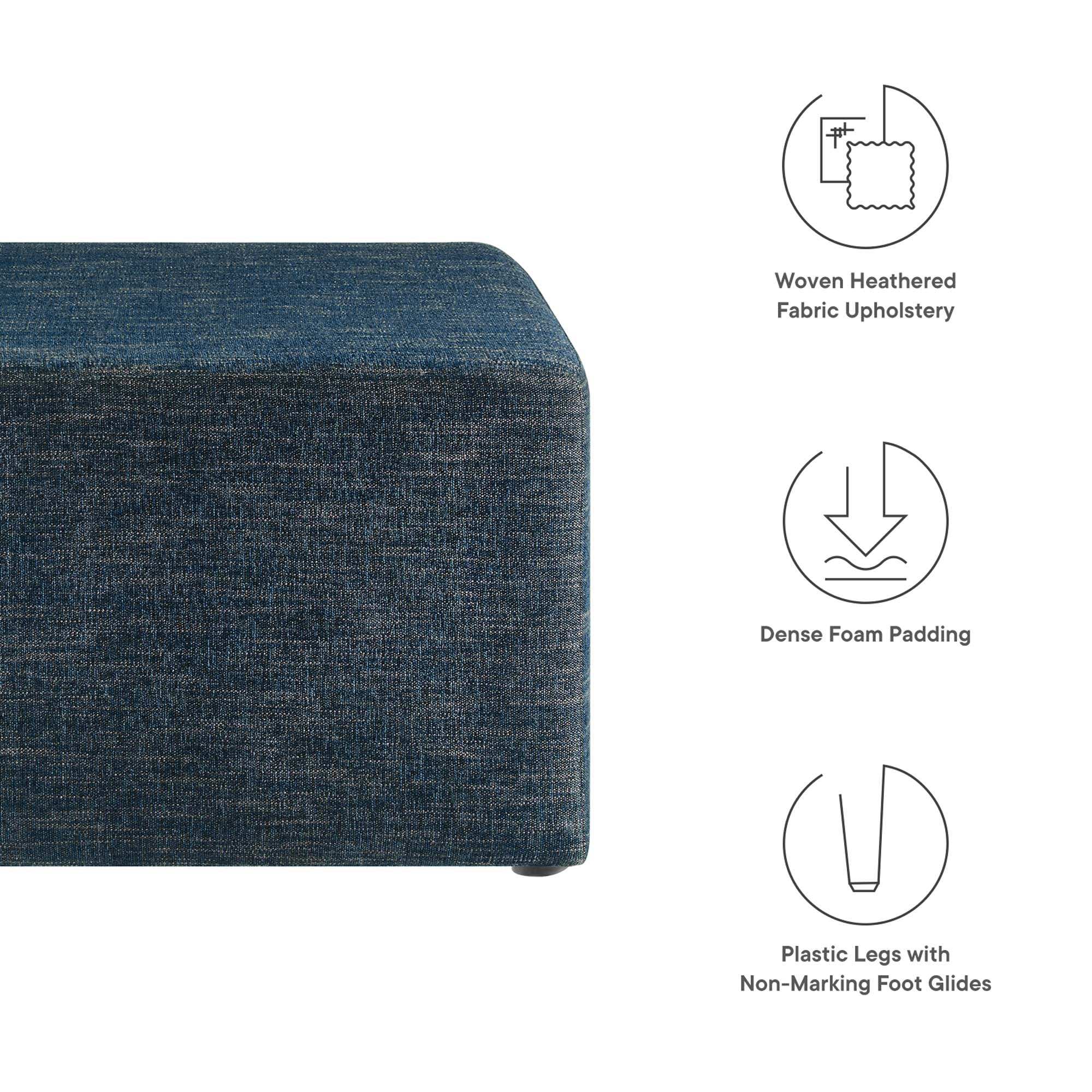 Callum Large 28" Square Woven Heathered Fabric Upholstered Ottoman by Modway - Best Buy Furniture