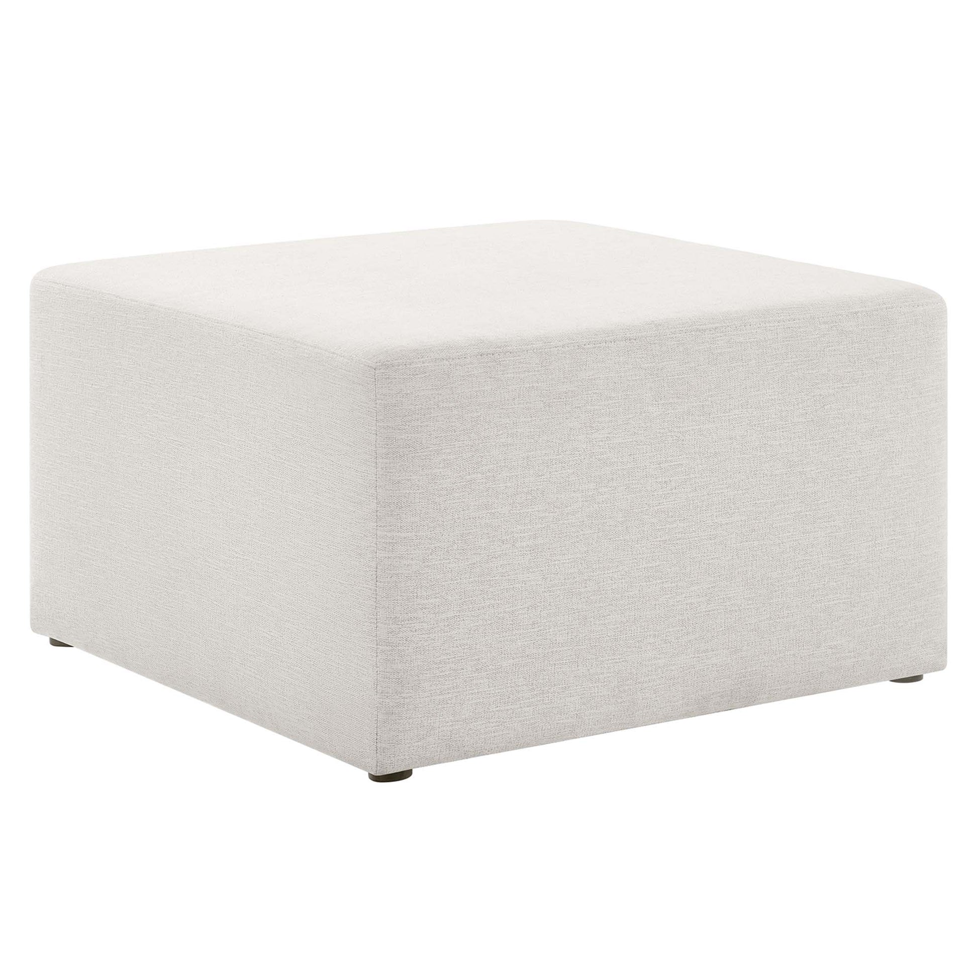 Callum Large 28" Square Woven Heathered Fabric Upholstered Ottoman by Modway - Best Buy Furniture