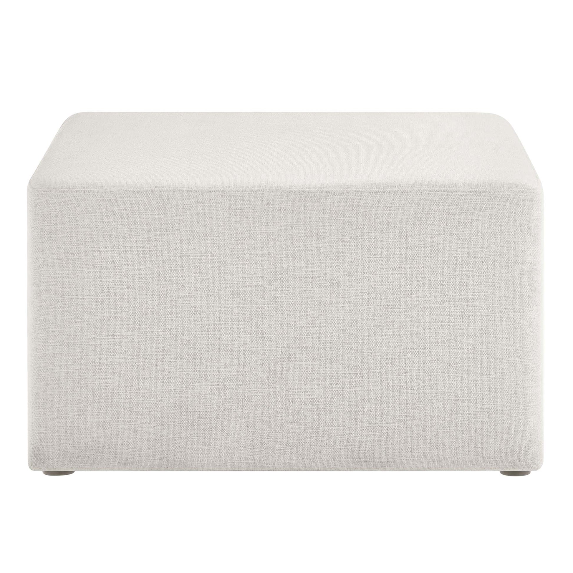Callum Large 28" Square Woven Heathered Fabric Upholstered Ottoman by Modway - Best Buy Furniture