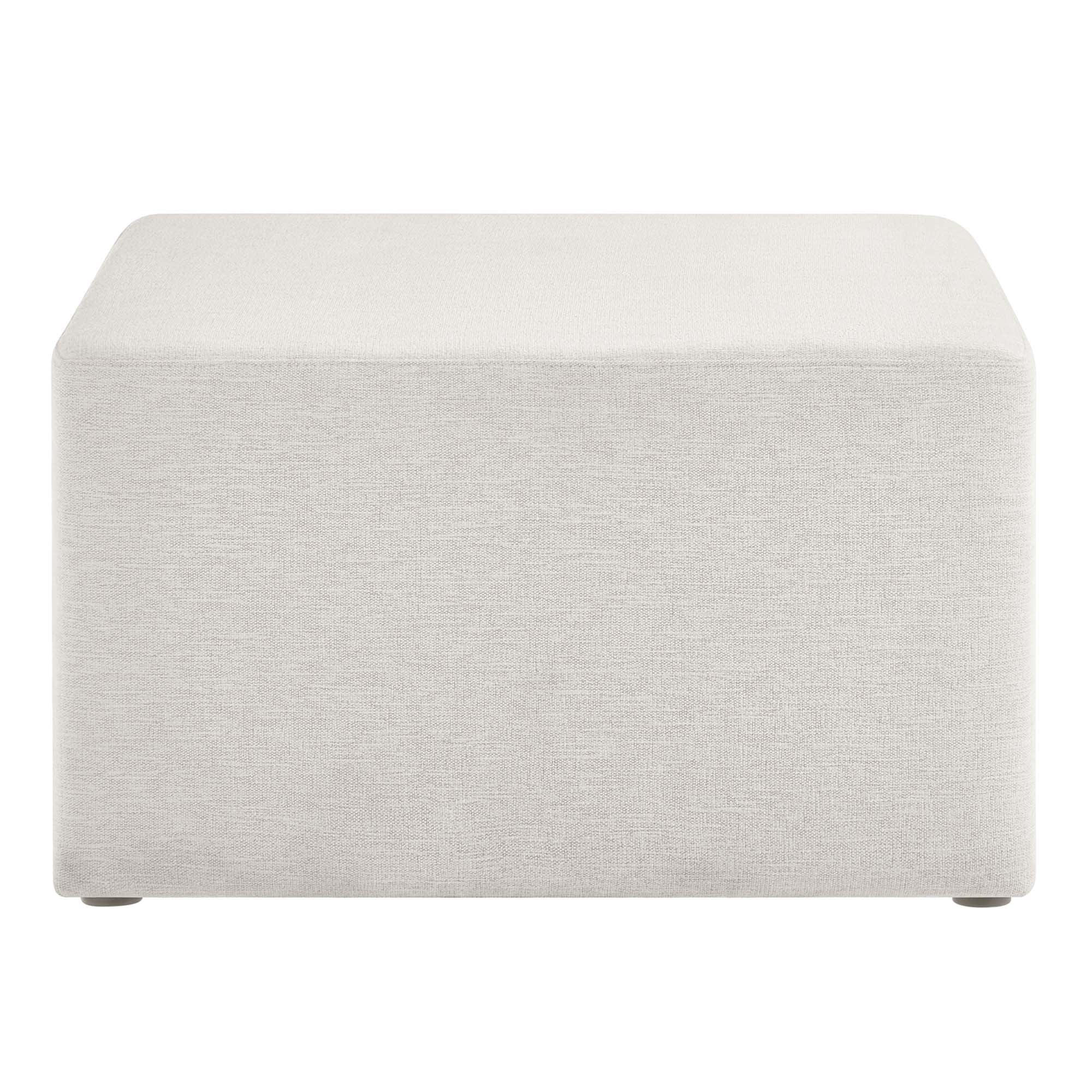 Callum Large 28" Square Woven Heathered Fabric Upholstered Ottoman by Modway - Best Buy Furniture