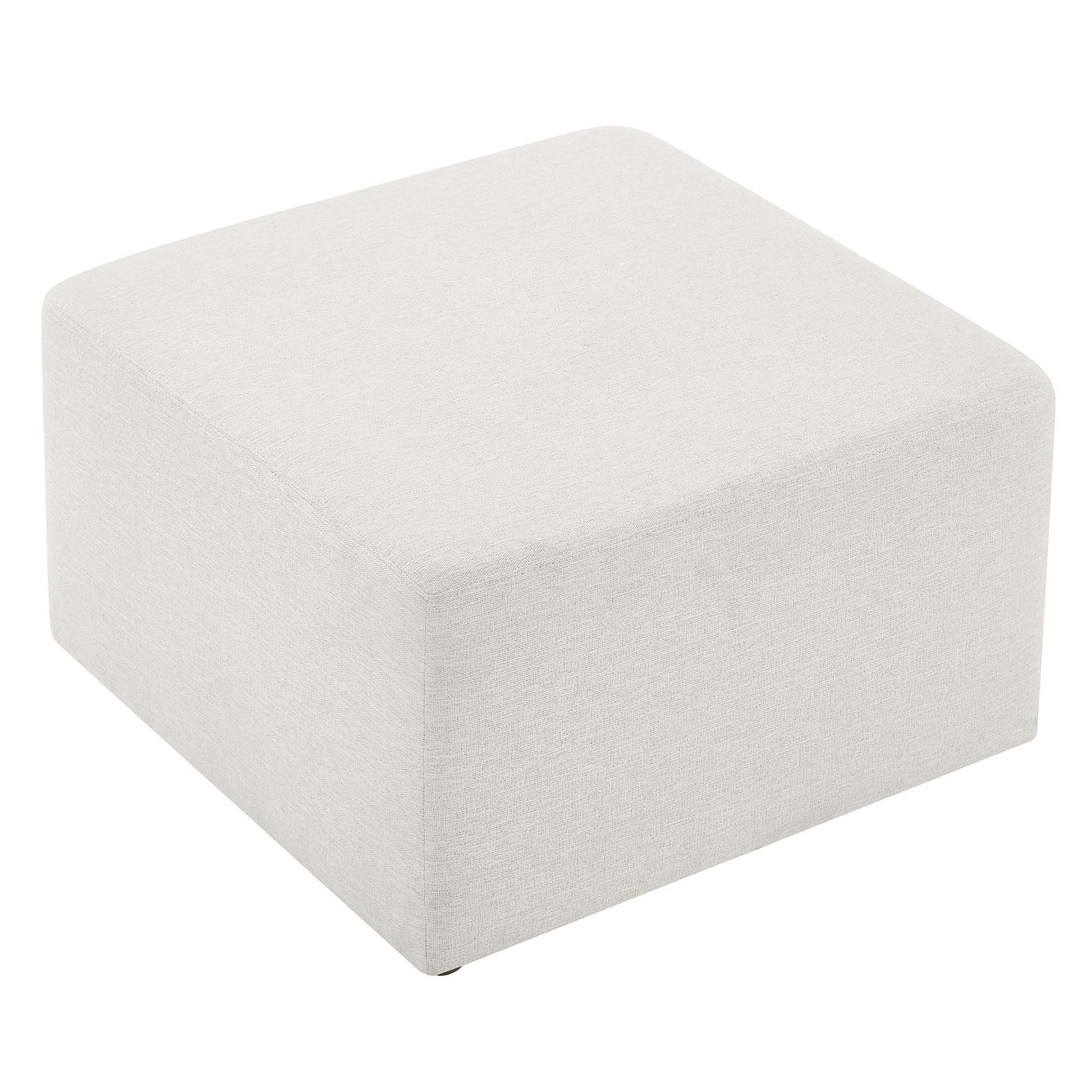 Callum Large 28" Square Woven Heathered Fabric Upholstered Ottoman by Modway - Best Buy Furniture