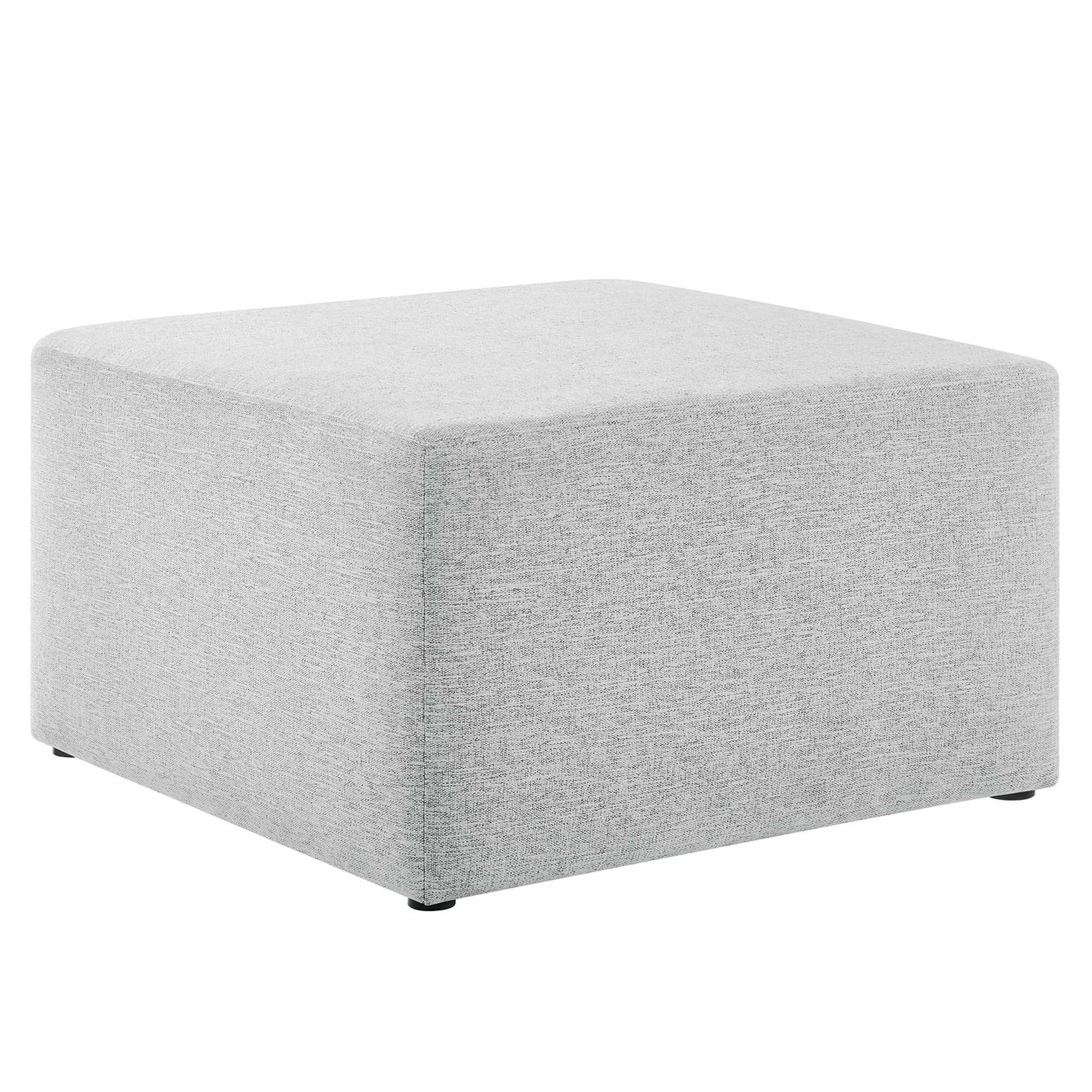 Callum Large 28" Square Woven Heathered Fabric Upholstered Ottoman by Modway - Best Buy Furniture