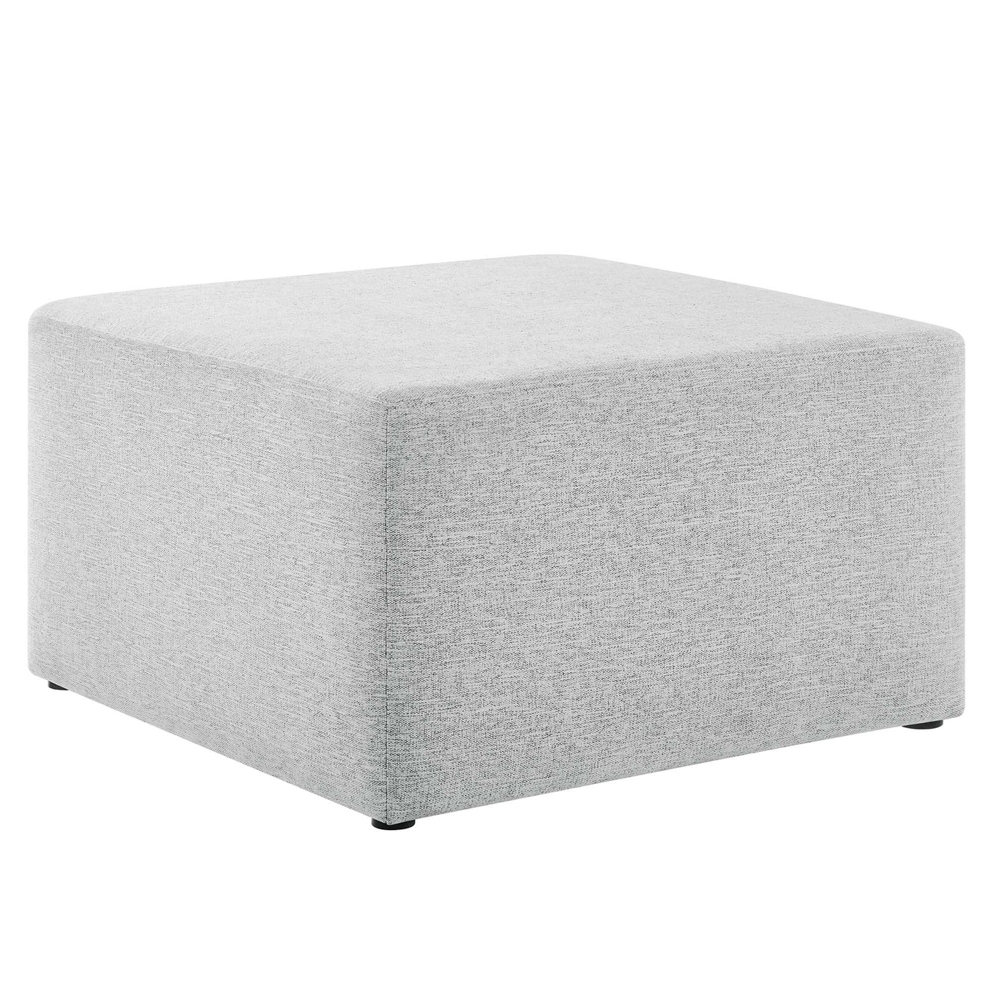 Callum Large 28" Square Woven Heathered Fabric Upholstered Ottoman by Modway - Best Buy Furniture