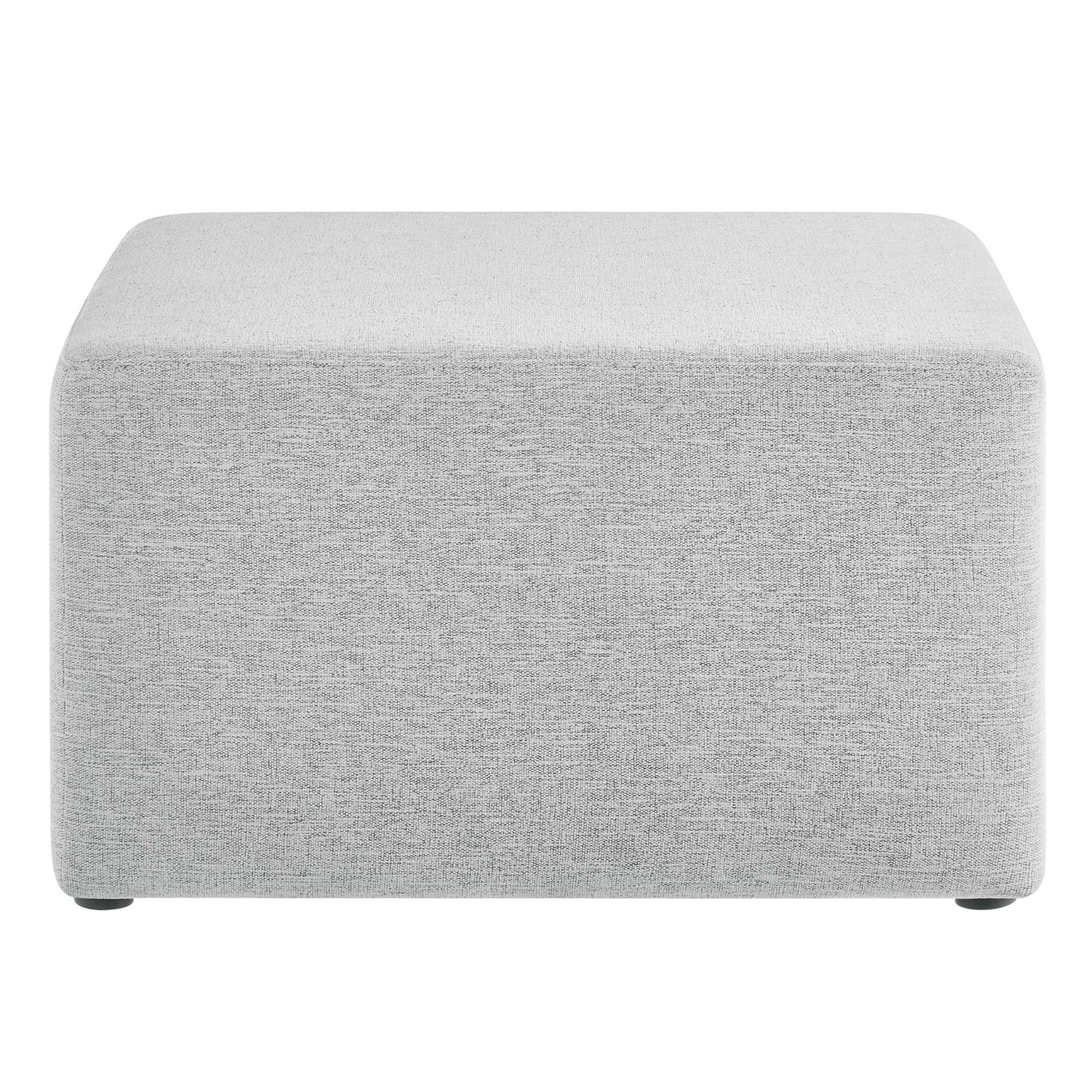 Callum Large 28" Square Woven Heathered Fabric Upholstered Ottoman by Modway - Best Buy Furniture