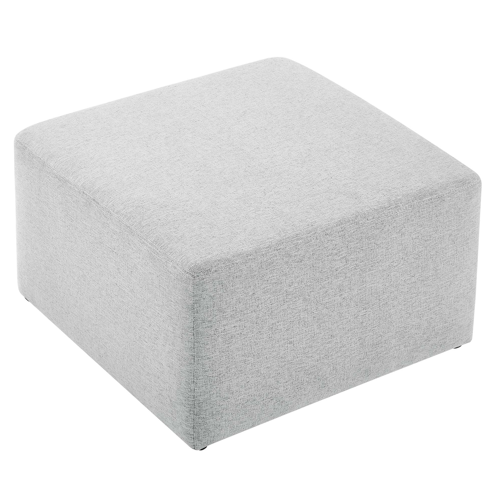 Callum Large 28" Square Woven Heathered Fabric Upholstered Ottoman by Modway - Best Buy Furniture