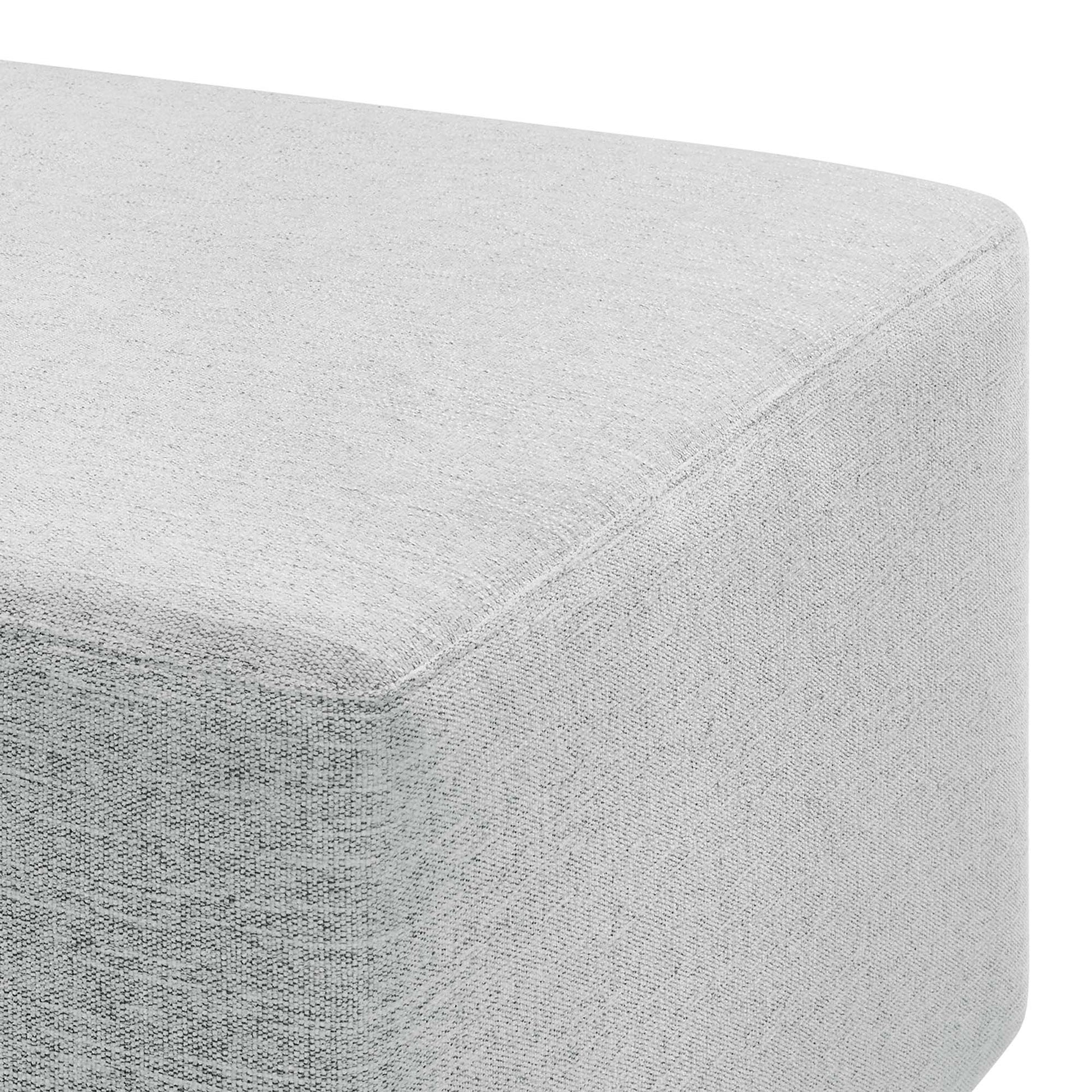 Callum Large 28" Square Woven Heathered Fabric Upholstered Ottoman by Modway - Best Buy Furniture