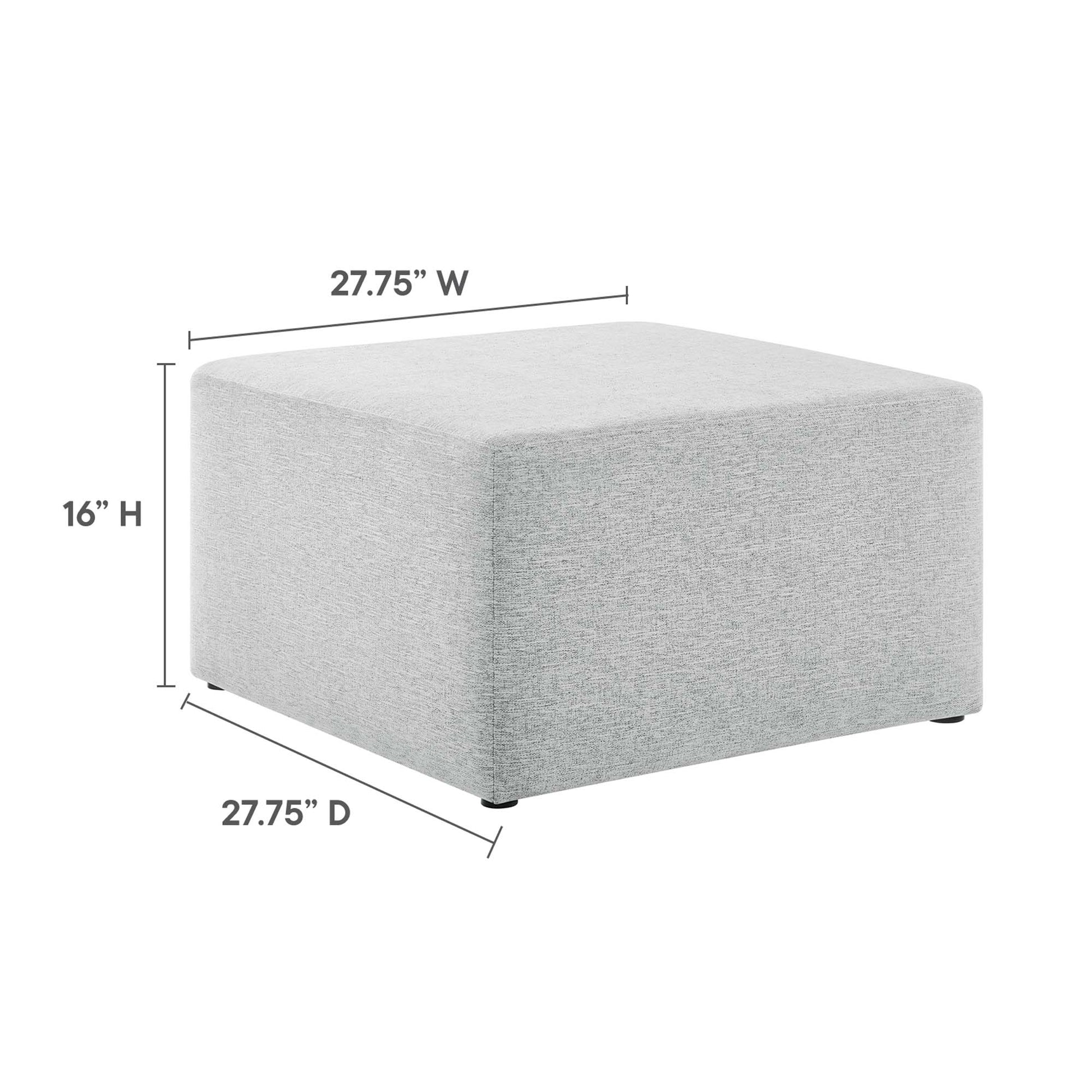 Callum Large 28" Square Woven Heathered Fabric Upholstered Ottoman by Modway - Best Buy Furniture
