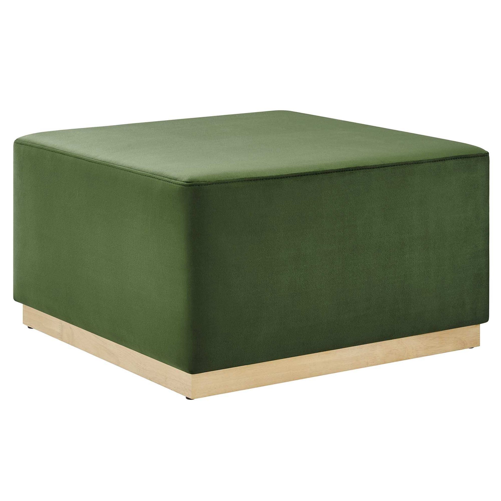 Tilden Large 28" Square Performance Velvet Upholstered Ottoman by Modway - Best Buy Furniture
