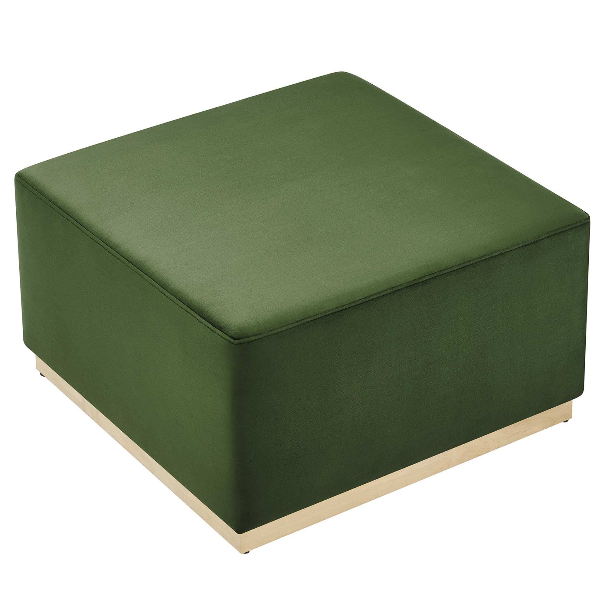 Tilden Large 28" Square Performance Velvet Upholstered Ottoman by Modway - Best Buy Furniture