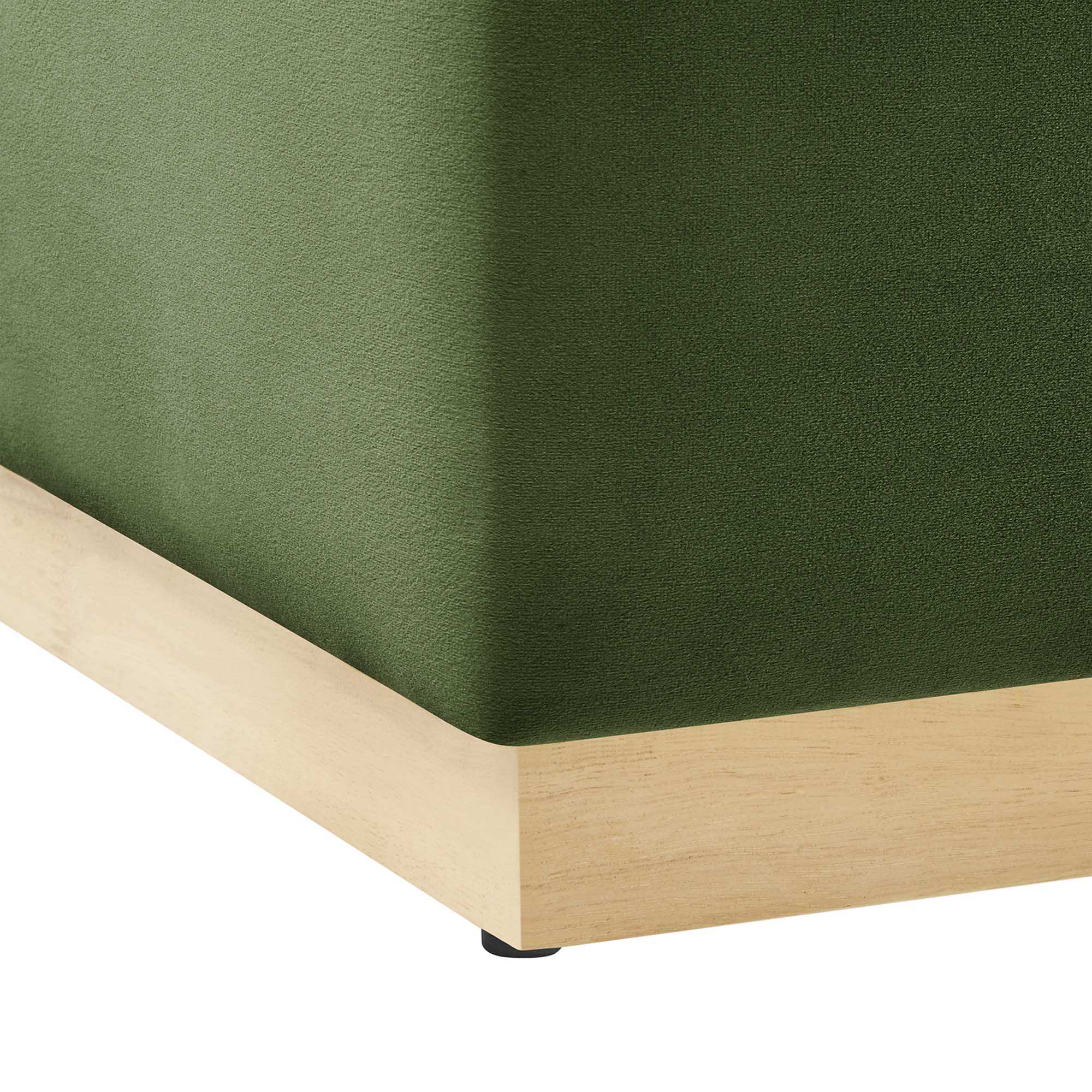 Tilden Large 28" Square Performance Velvet Upholstered Ottoman by Modway - Best Buy Furniture