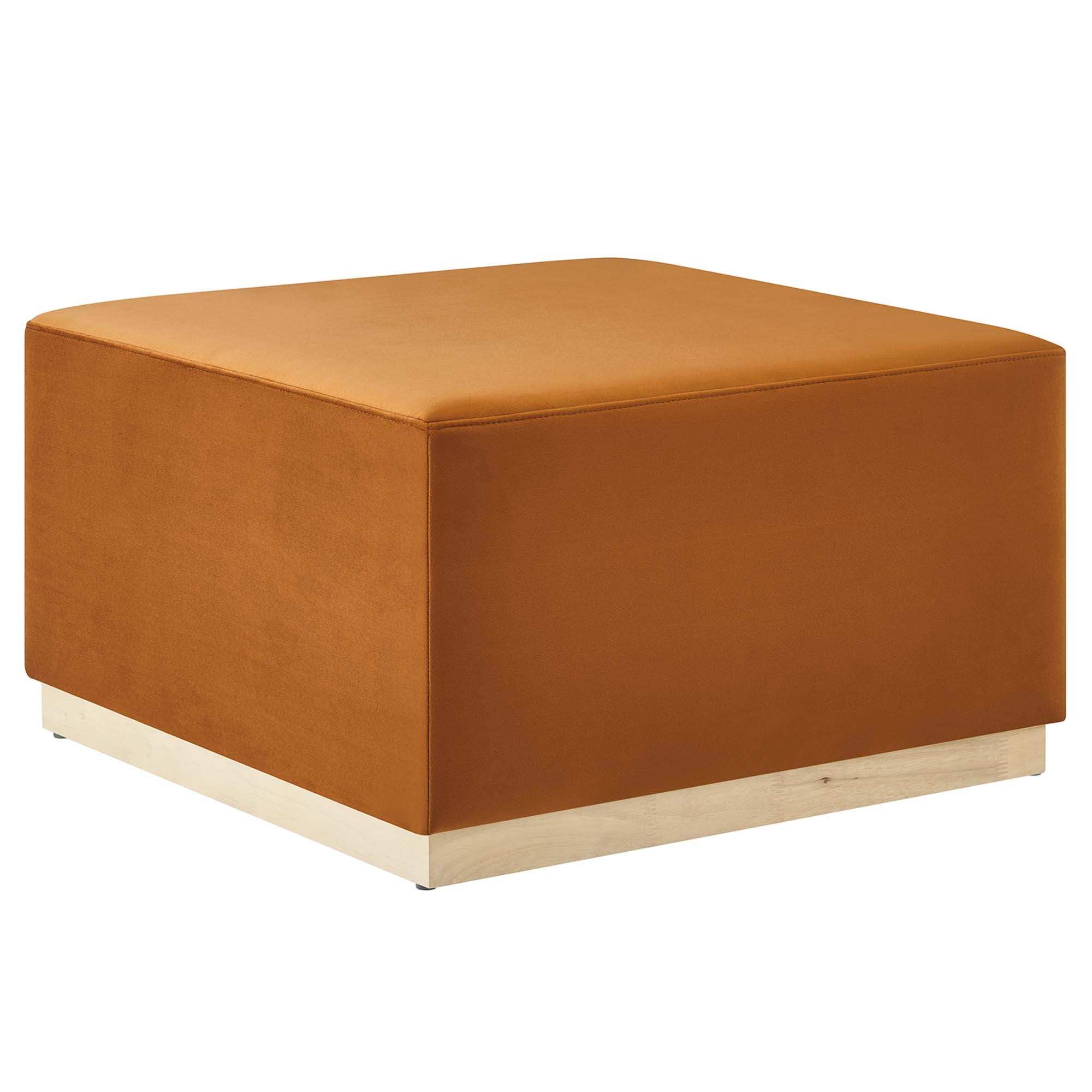 Tilden Large 28" Square Performance Velvet Upholstered Ottoman by Modway - Best Buy Furniture