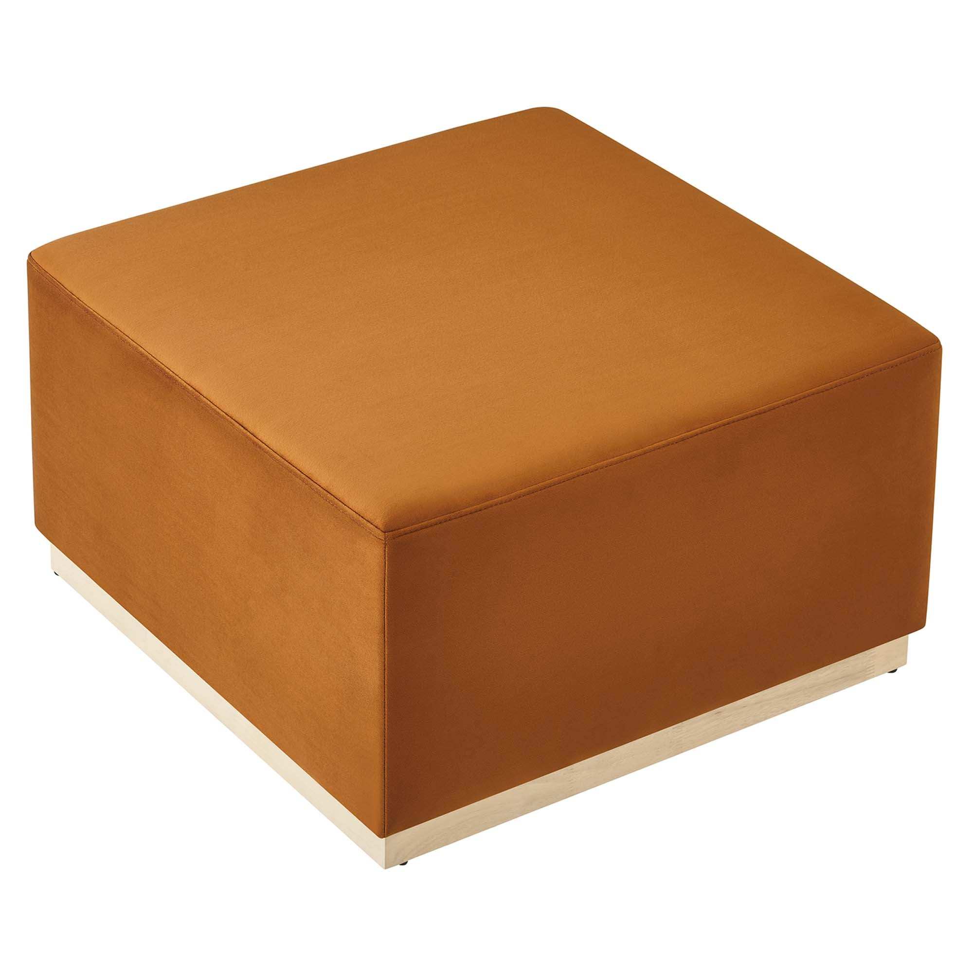 Tilden Large 28" Square Performance Velvet Upholstered Ottoman by Modway - Best Buy Furniture