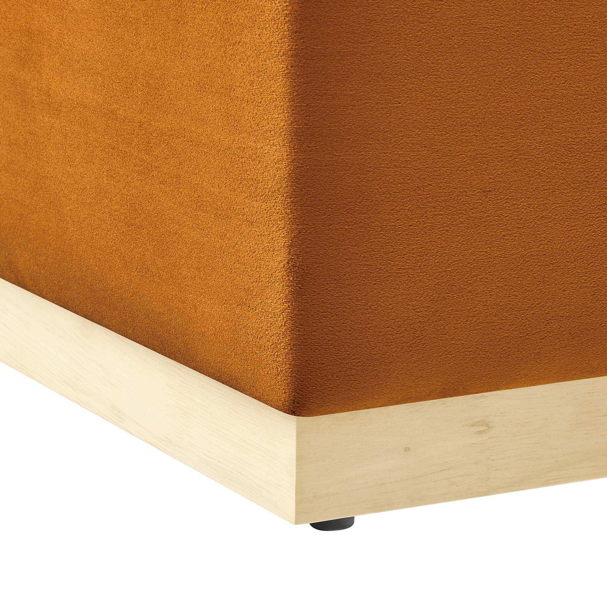 Tilden Large 28" Square Performance Velvet Upholstered Ottoman by Modway - Best Buy Furniture