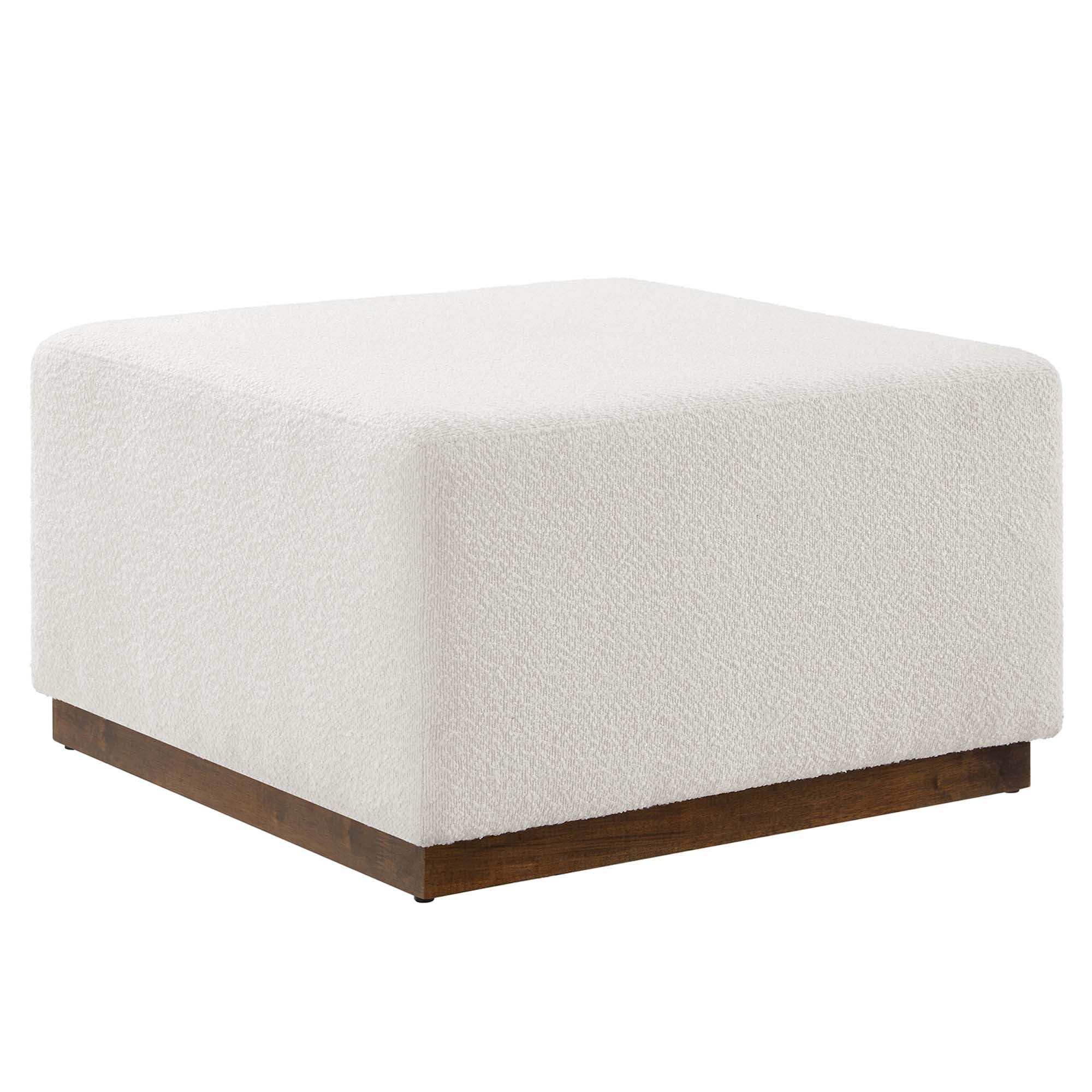 Tilden Large 28" Square Boucle Upholstered Ottoman by Modway - Best Buy Furniture