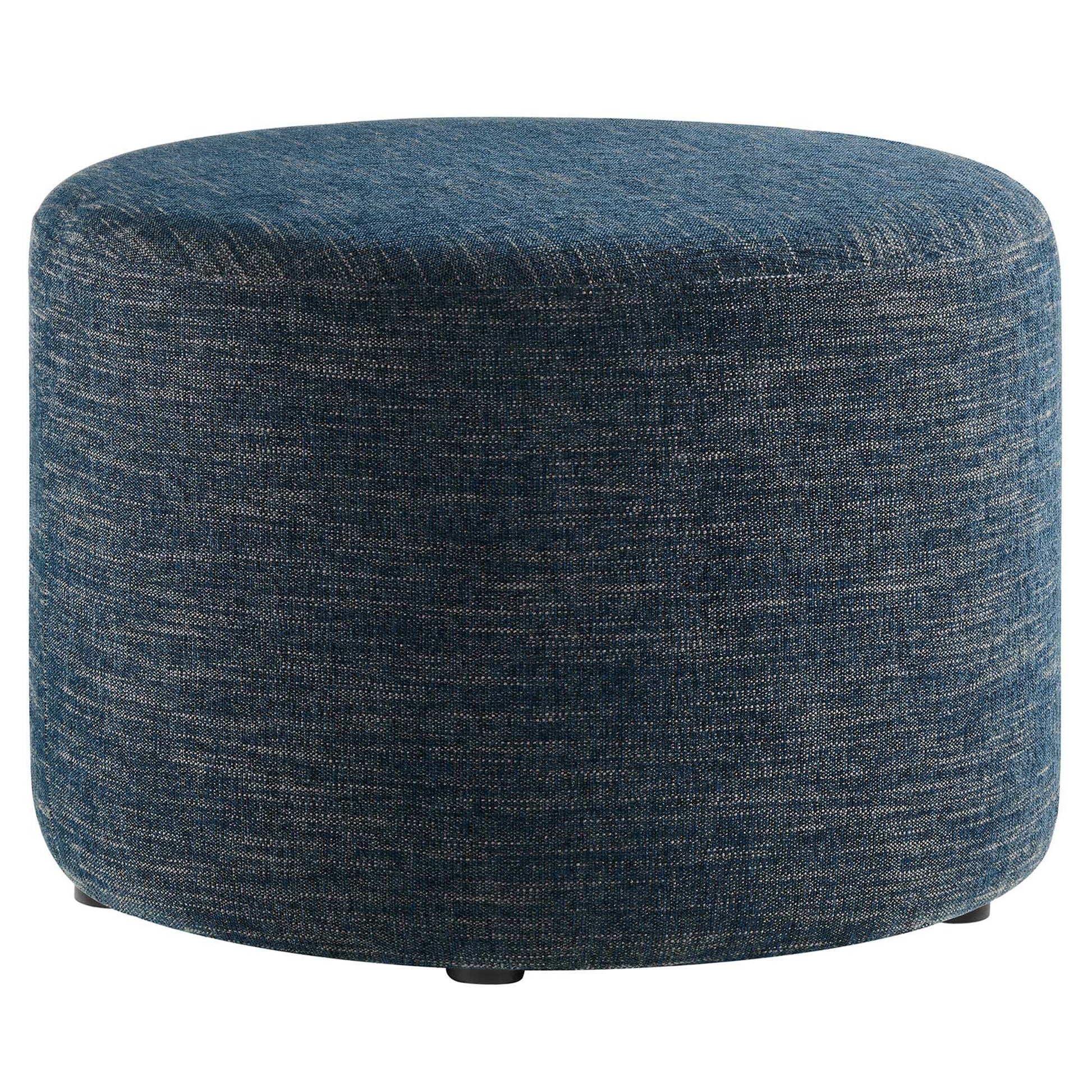 Callum Large 23" Round Woven Heathered Fabric Upholstered Ottoman by Modway - Best Buy Furniture