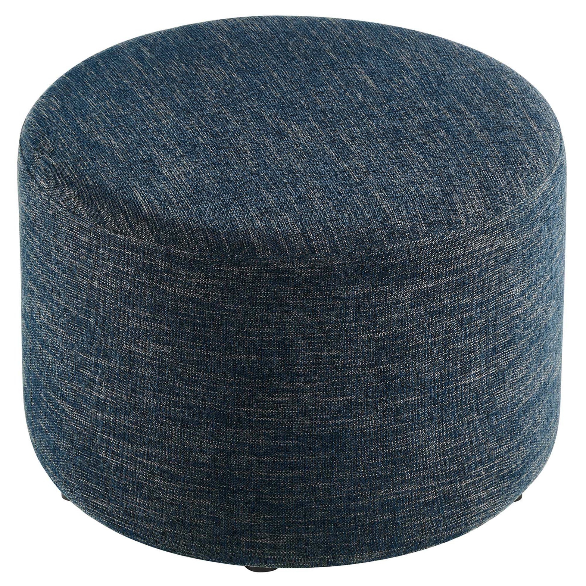 Callum Large 23" Round Woven Heathered Fabric Upholstered Ottoman by Modway - Best Buy Furniture