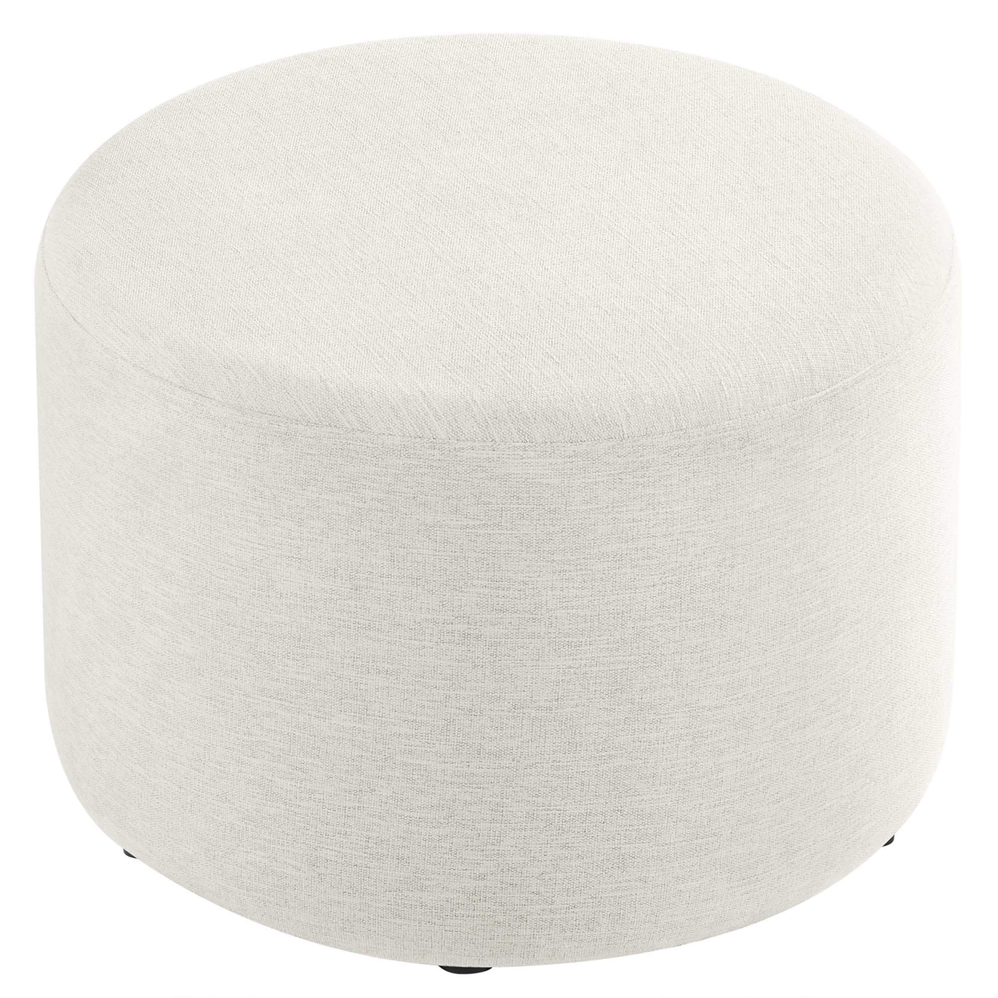 Callum Large 23" Round Woven Heathered Fabric Upholstered Ottoman by Modway - Best Buy Furniture