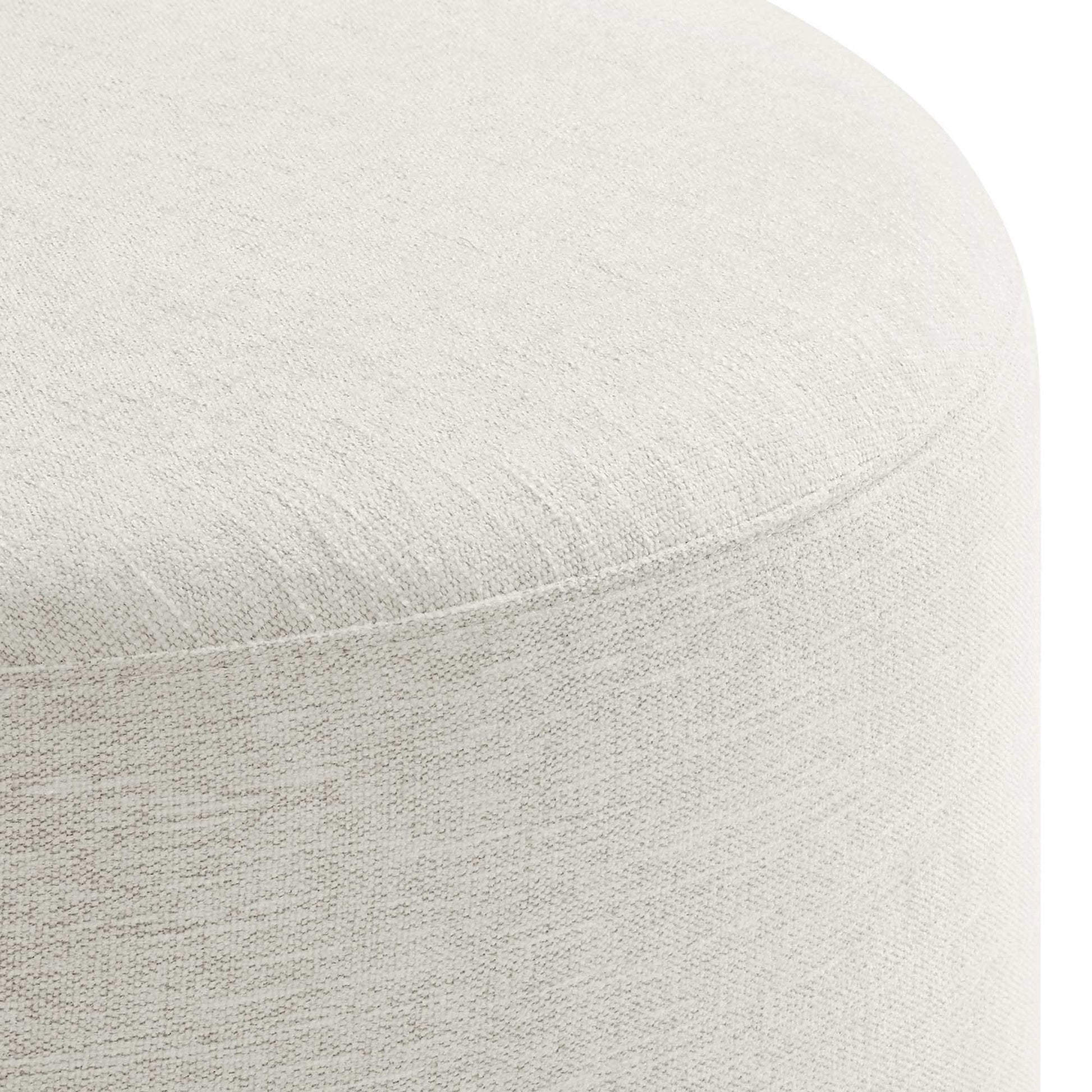 Callum Large 23" Round Woven Heathered Fabric Upholstered Ottoman by Modway - Best Buy Furniture