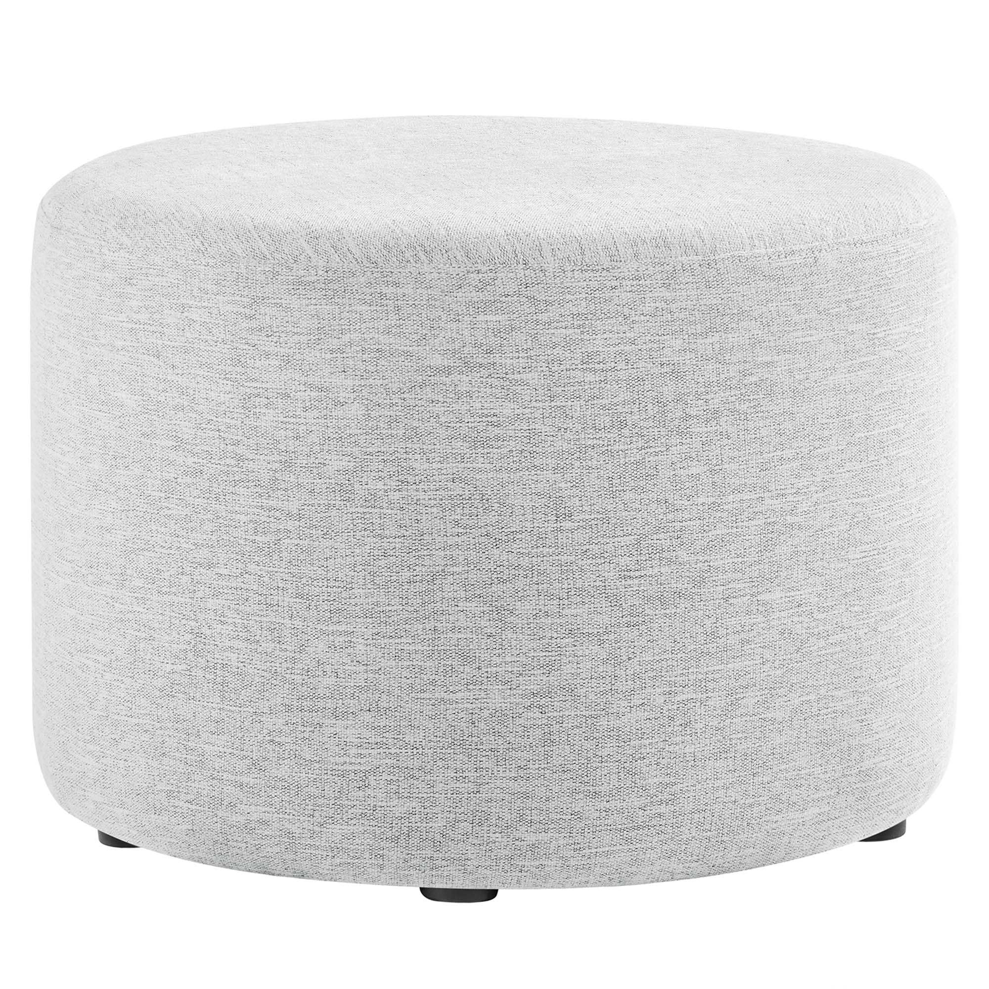 Callum Large 23" Round Woven Heathered Fabric Upholstered Ottoman by Modway - Best Buy Furniture