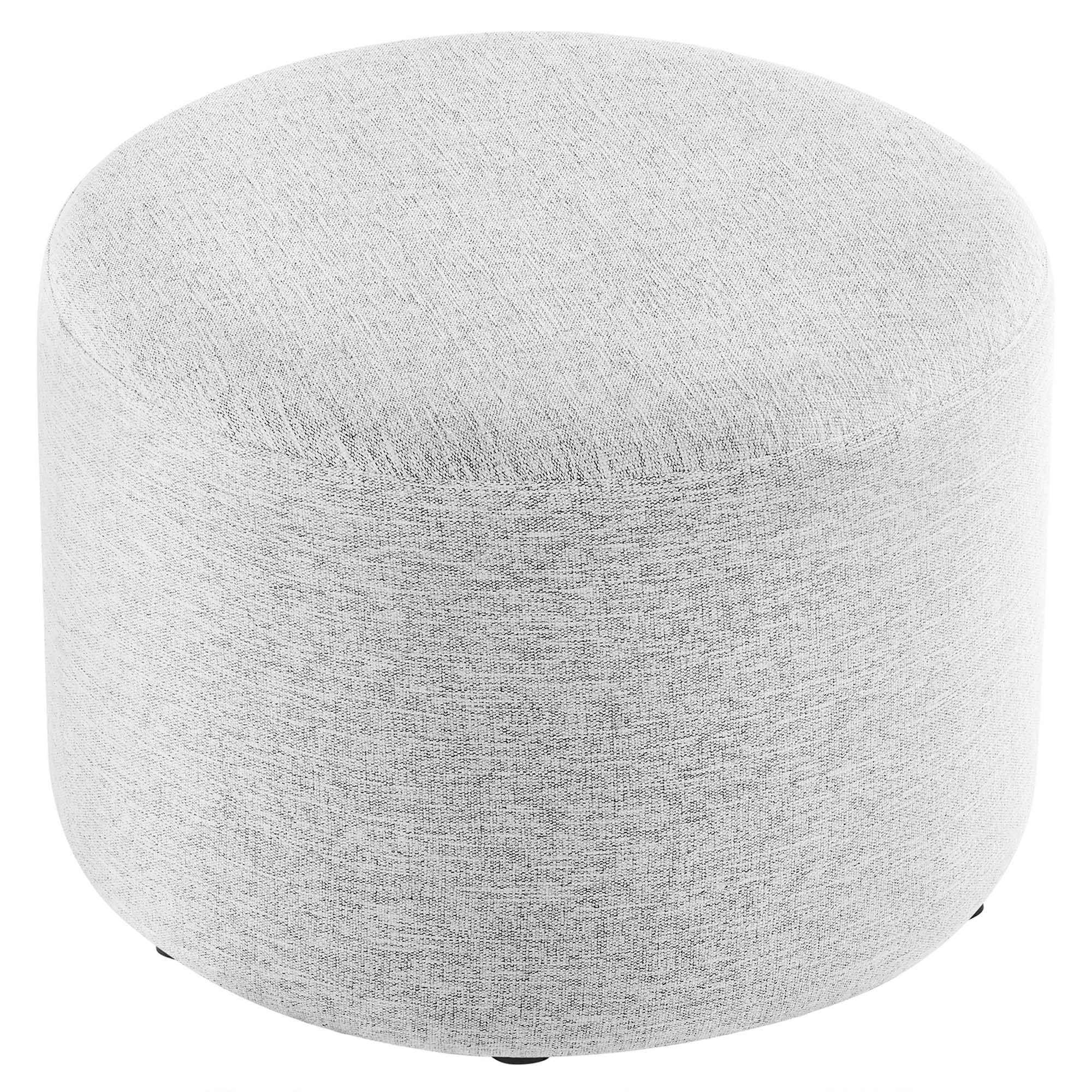 Callum Large 23" Round Woven Heathered Fabric Upholstered Ottoman by Modway - Best Buy Furniture