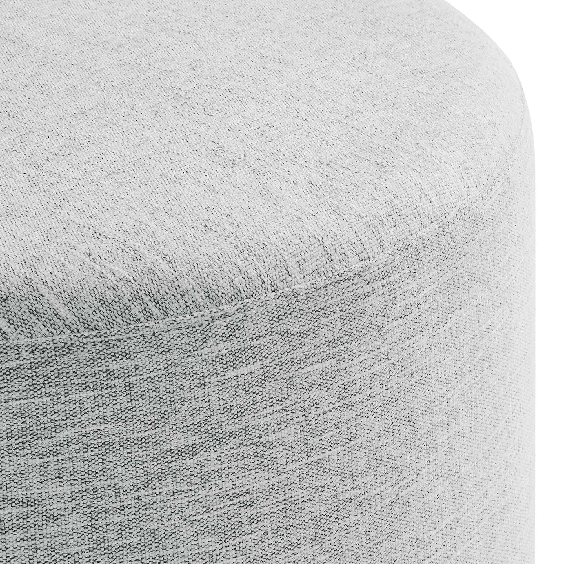 Callum Large 23" Round Woven Heathered Fabric Upholstered Ottoman by Modway - Best Buy Furniture