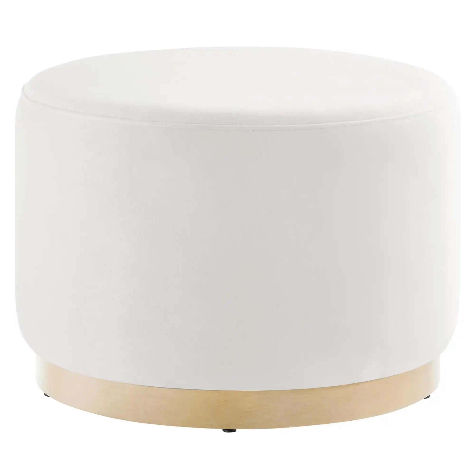 Tilden Large 23" Round Performance Velvet Upholstered Ottoman by Modway - Best Buy Furniture