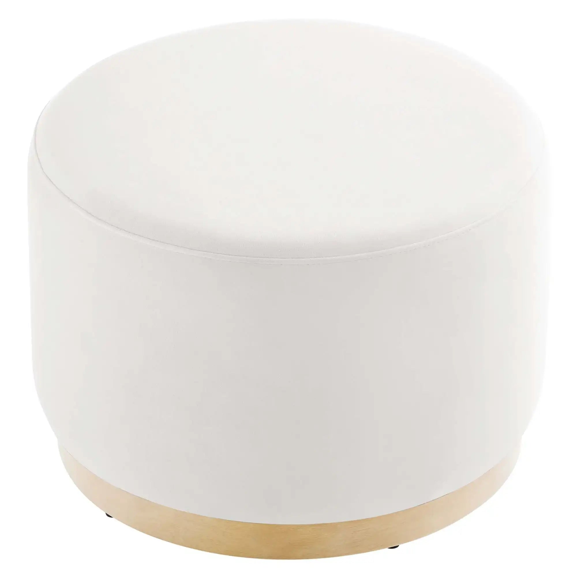 Tilden Large 23" Round Performance Velvet Upholstered Ottoman by Modway - Best Buy Furniture