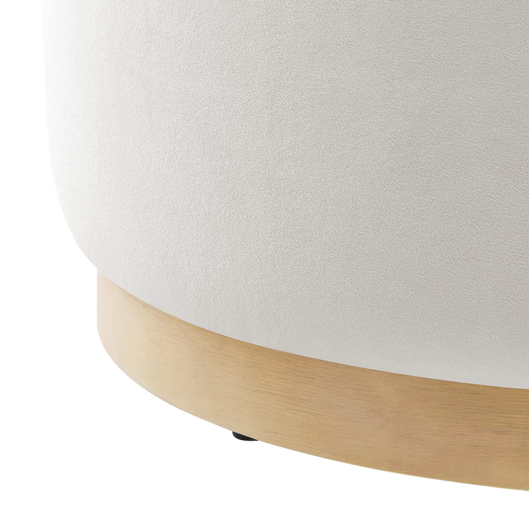 Tilden Large 23" Round Performance Velvet Upholstered Ottoman by Modway - Best Buy Furniture