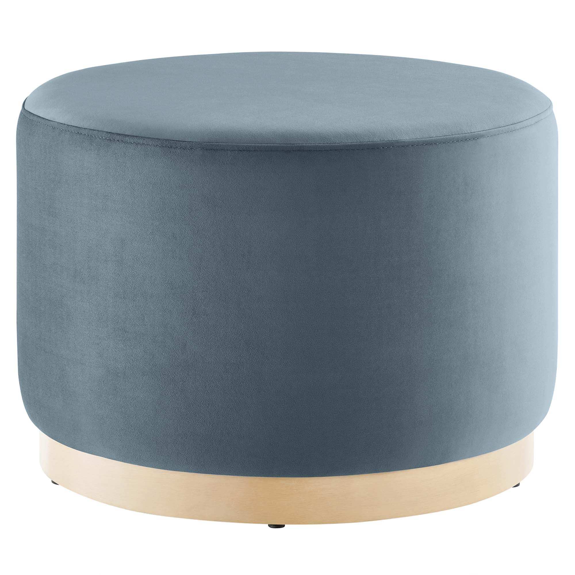 Tilden Large 23" Round Performance Velvet Upholstered Ottoman by Modway - Best Buy Furniture