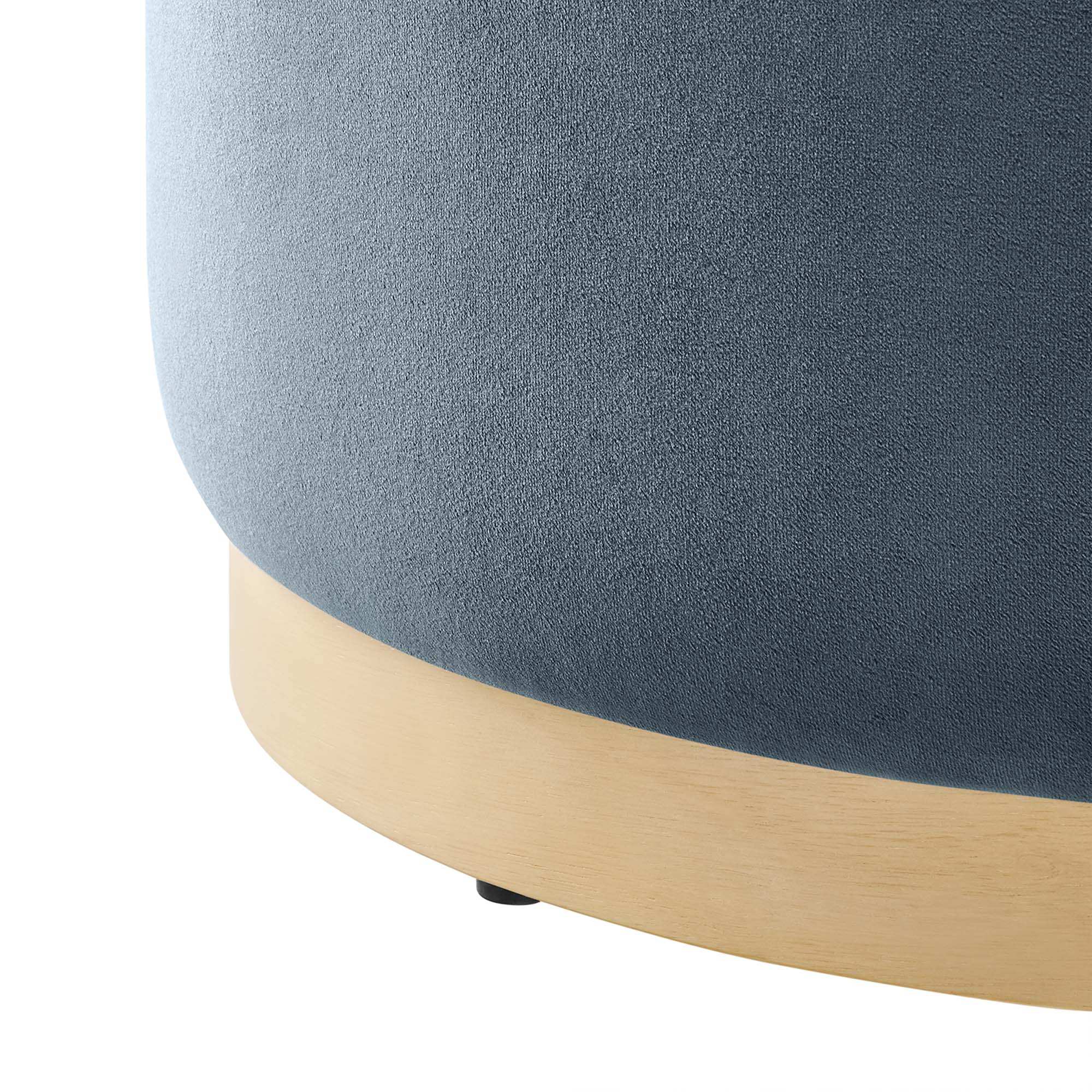 Tilden Large 23" Round Performance Velvet Upholstered Ottoman by Modway - Best Buy Furniture