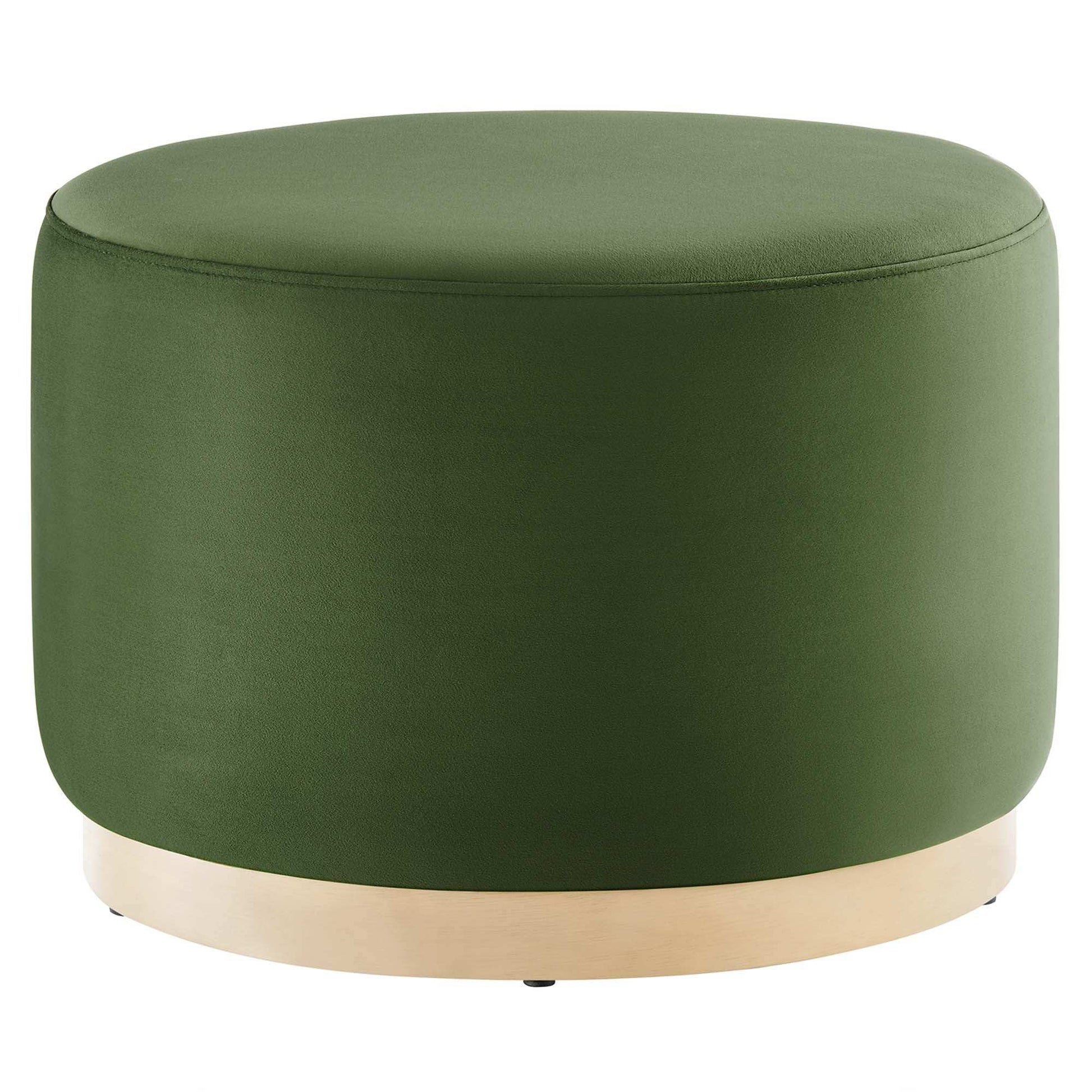 Tilden Large 23" Round Performance Velvet Upholstered Ottoman by Modway - Best Buy Furniture