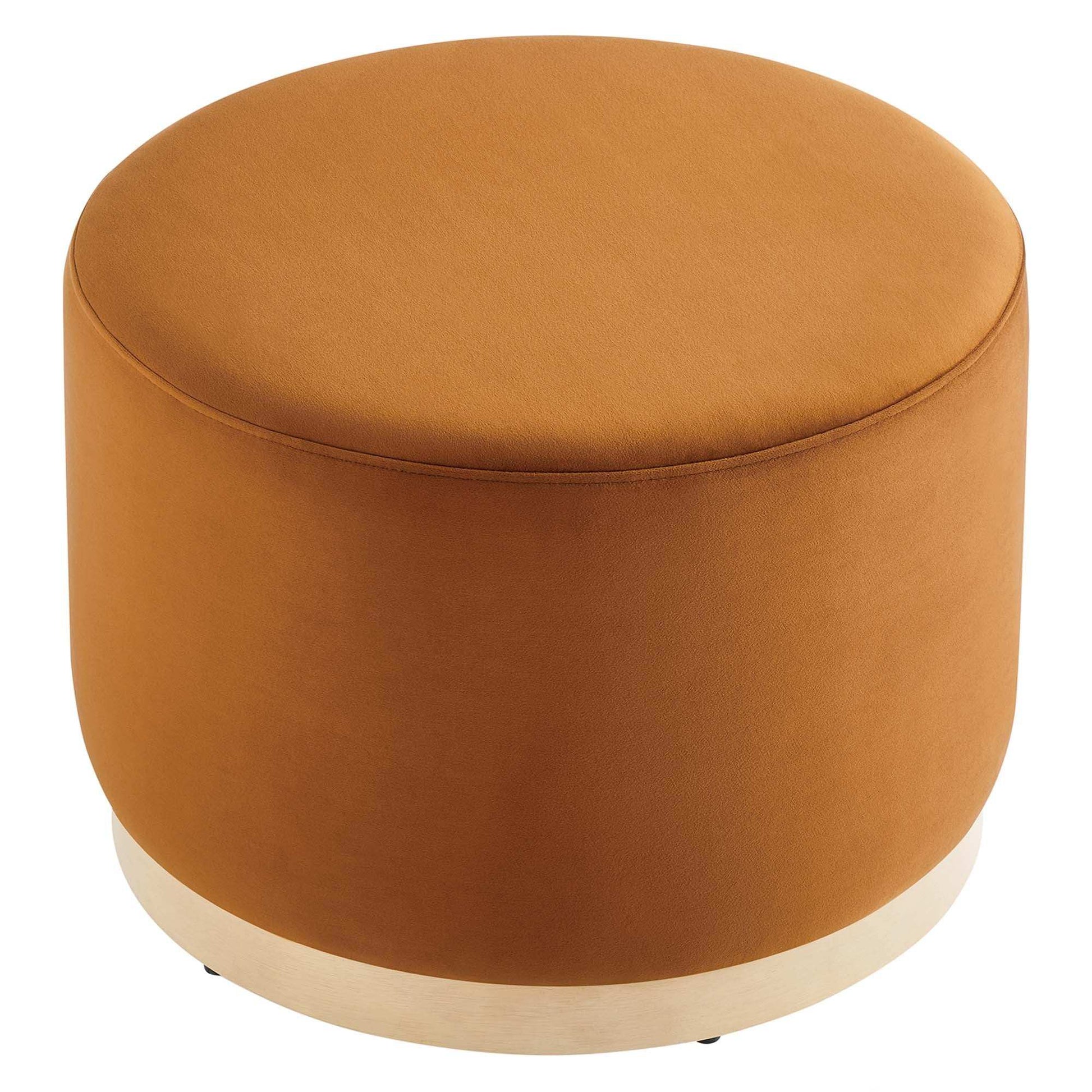 Tilden Large 23" Round Performance Velvet Upholstered Ottoman by Modway - Best Buy Furniture