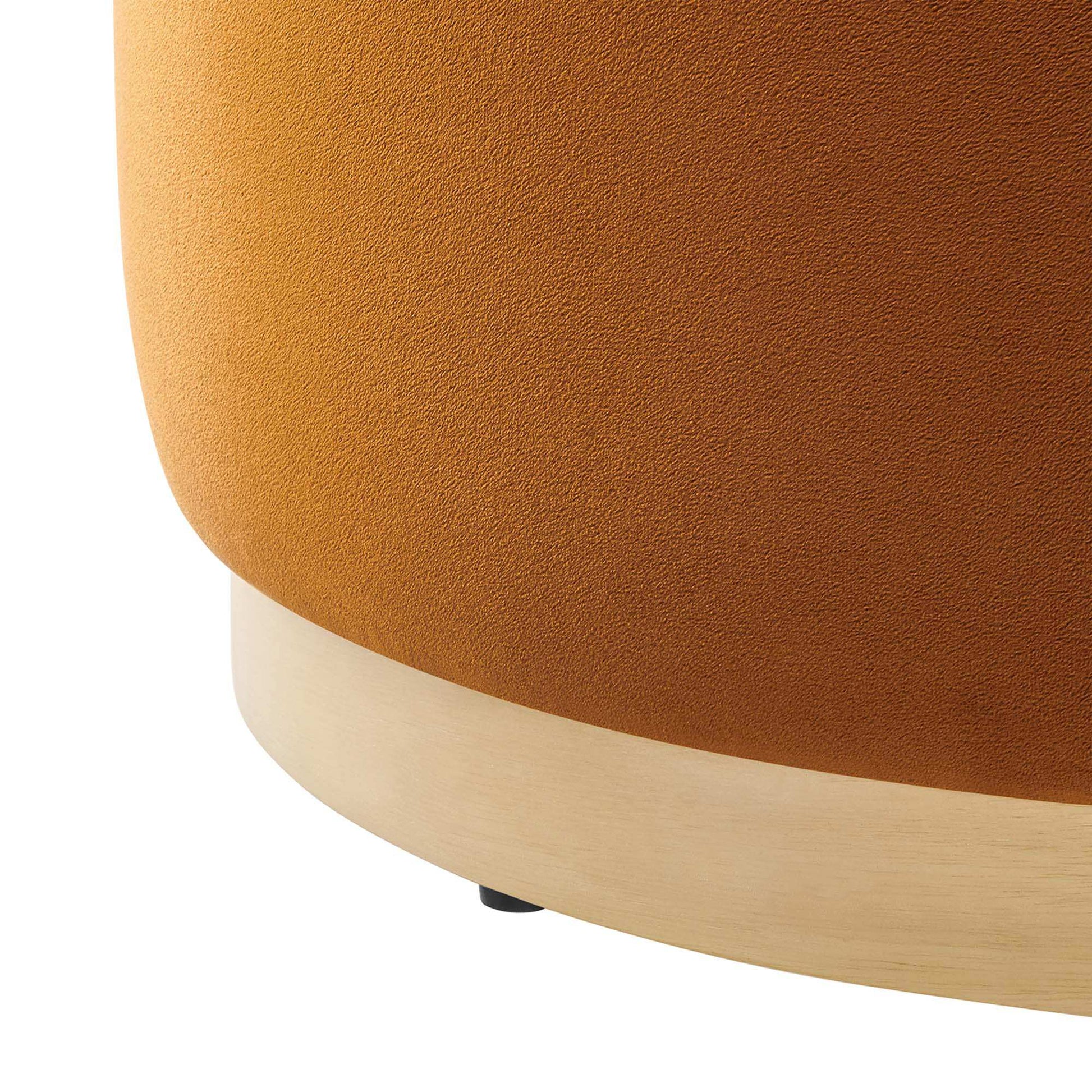 Tilden Large 23" Round Performance Velvet Upholstered Ottoman by Modway - Best Buy Furniture