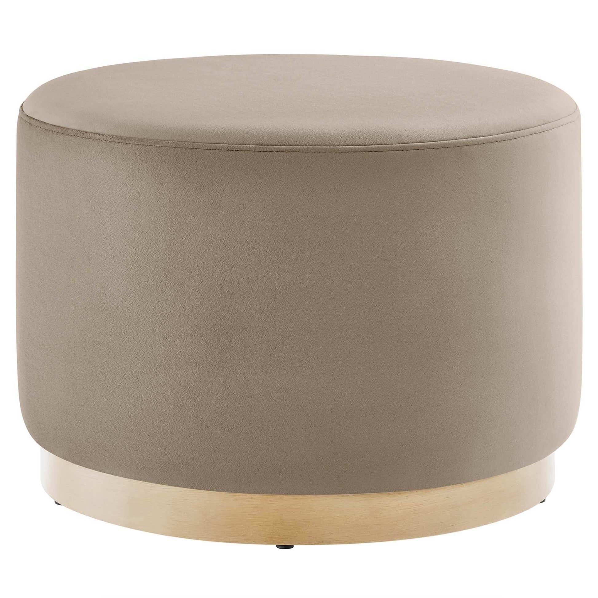 Tilden Large 23" Round Performance Velvet Upholstered Ottoman by Modway - Best Buy Furniture