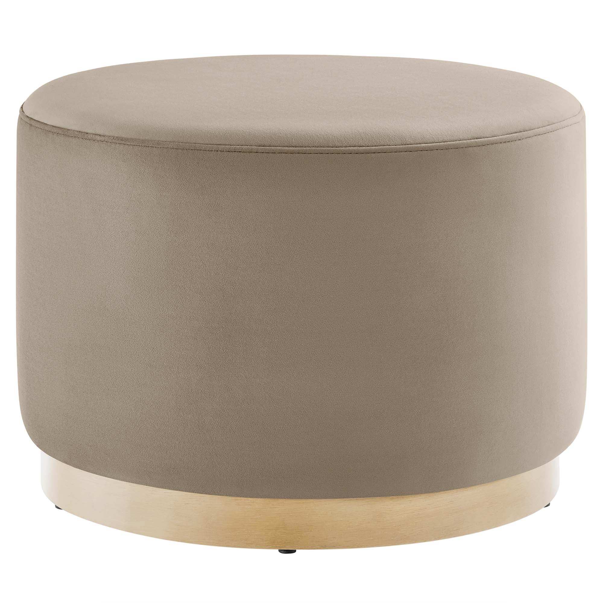 Tilden Large 23" Round Performance Velvet Upholstered Ottoman by Modway - Best Buy Furniture