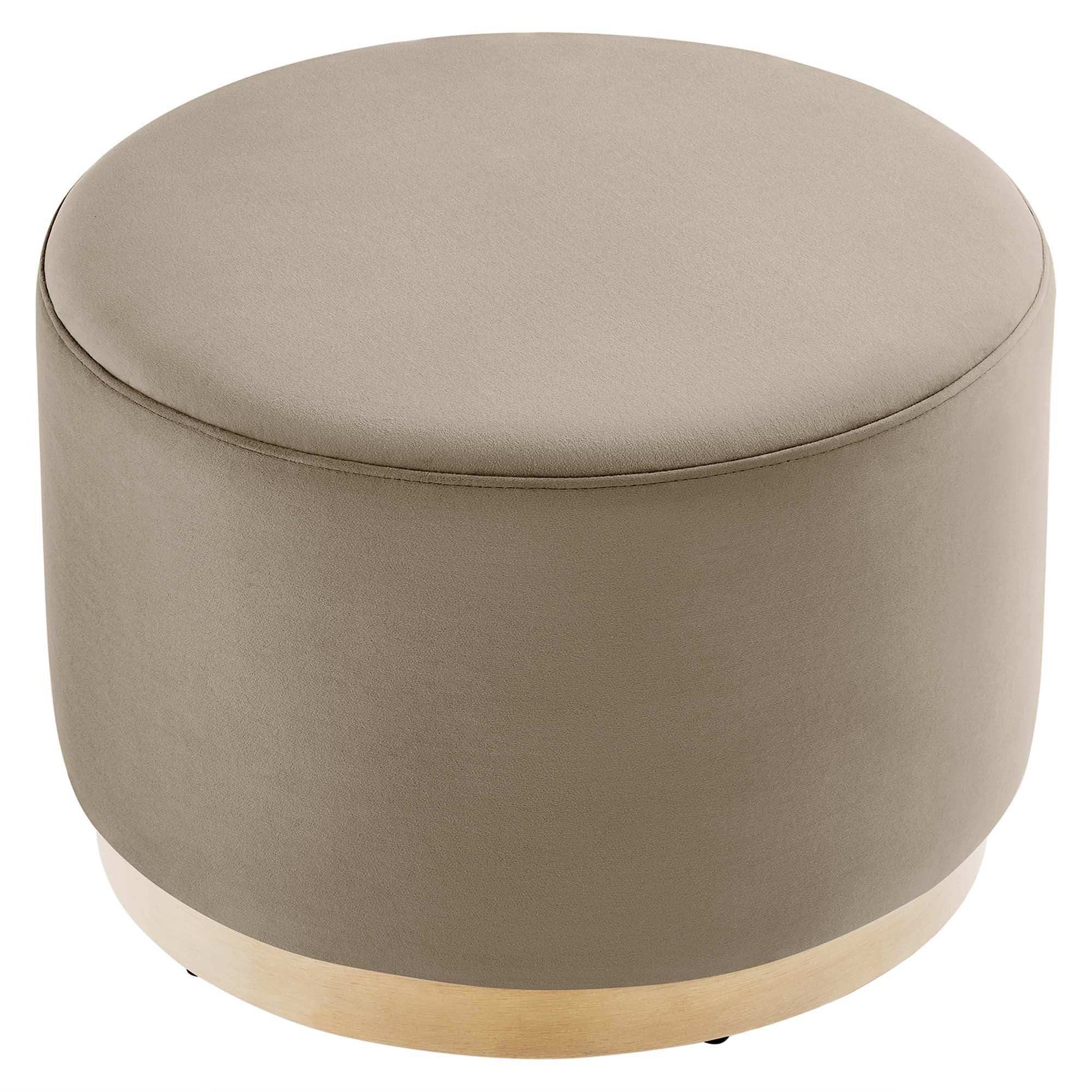 Tilden Large 23" Round Performance Velvet Upholstered Ottoman by Modway - Best Buy Furniture