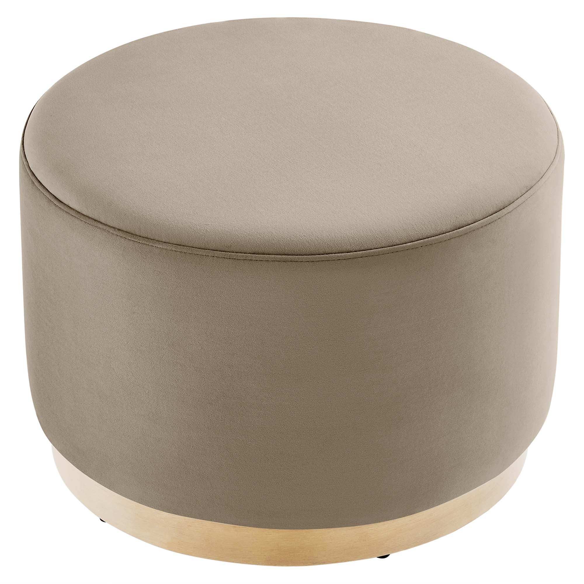 Tilden Large 23" Round Performance Velvet Upholstered Ottoman by Modway - Best Buy Furniture