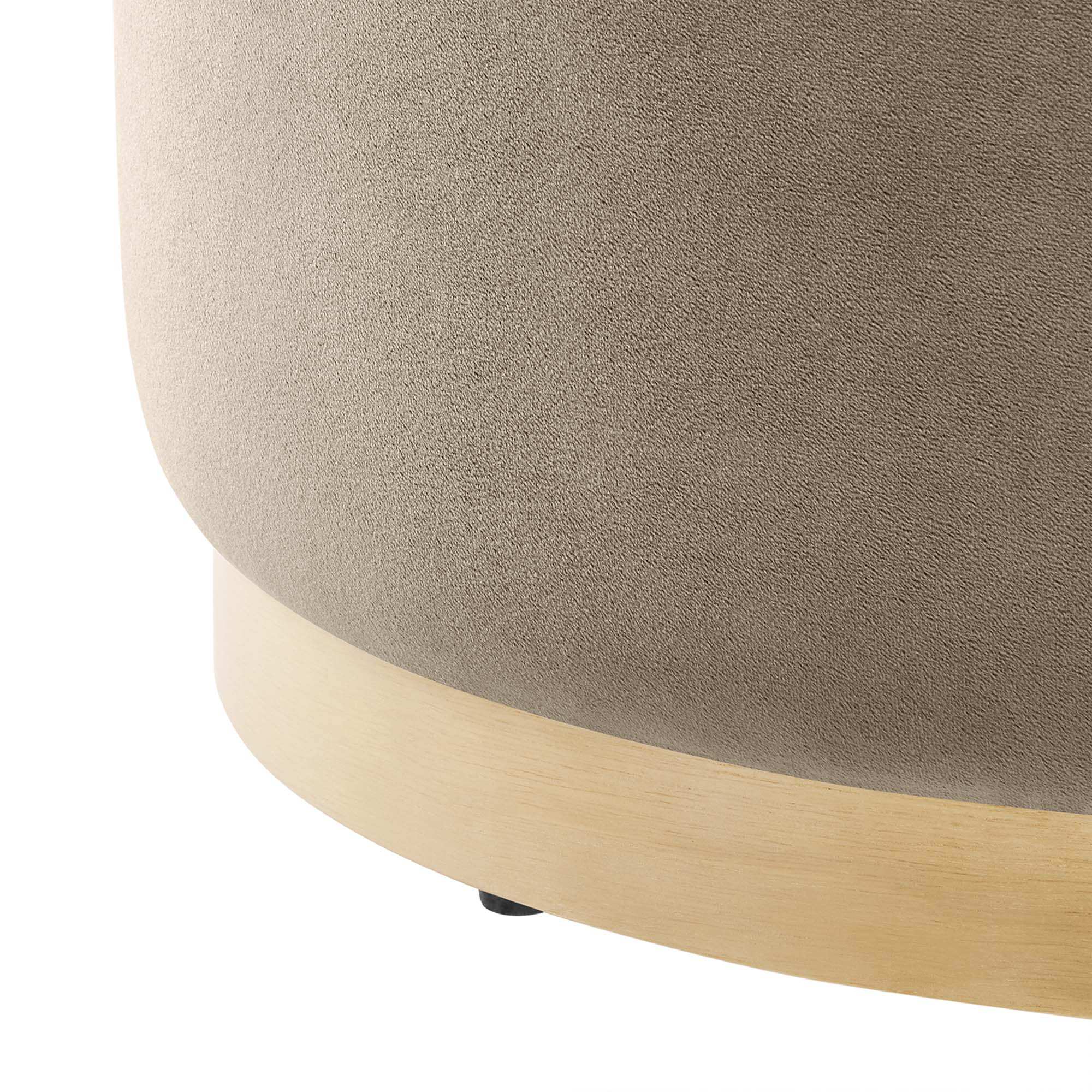 Tilden Large 23" Round Performance Velvet Upholstered Ottoman by Modway - Best Buy Furniture