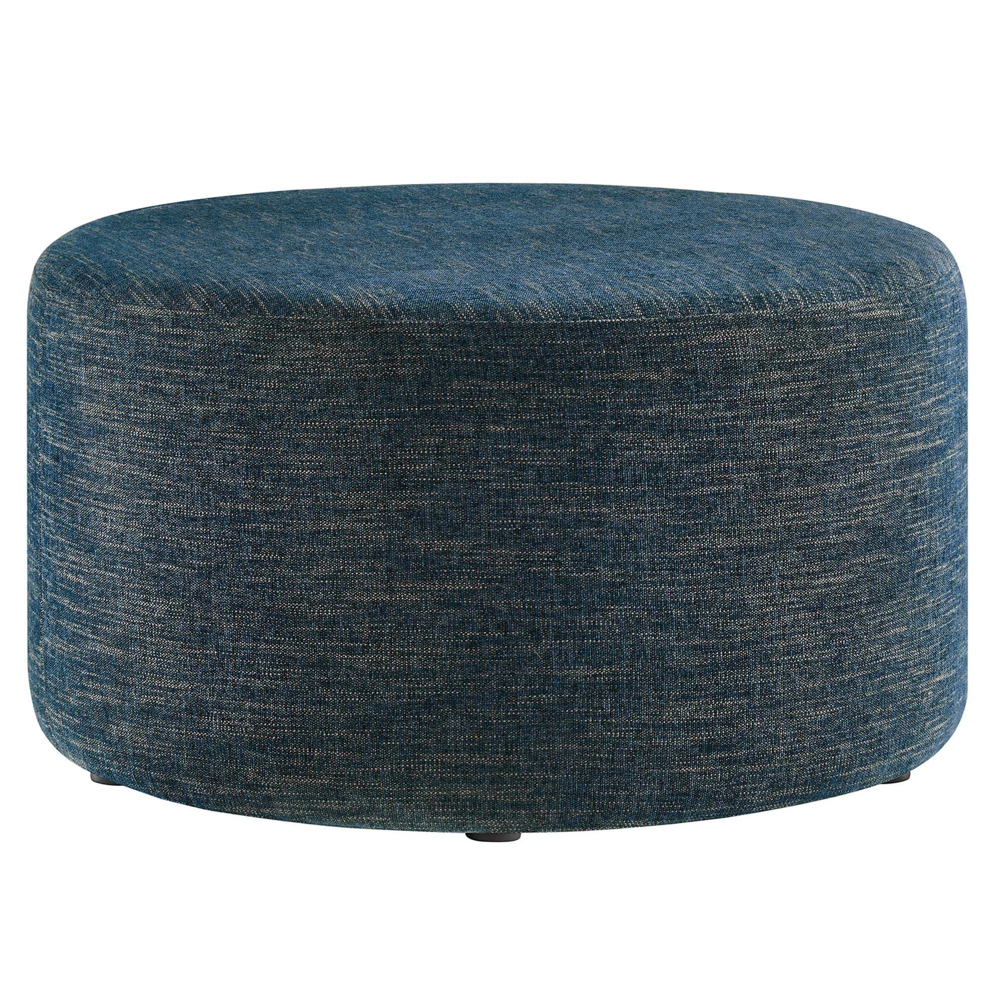 Callum Large 29" Round Woven Heathered Fabric Upholstered Ottoman by Modway - Best Buy Furniture