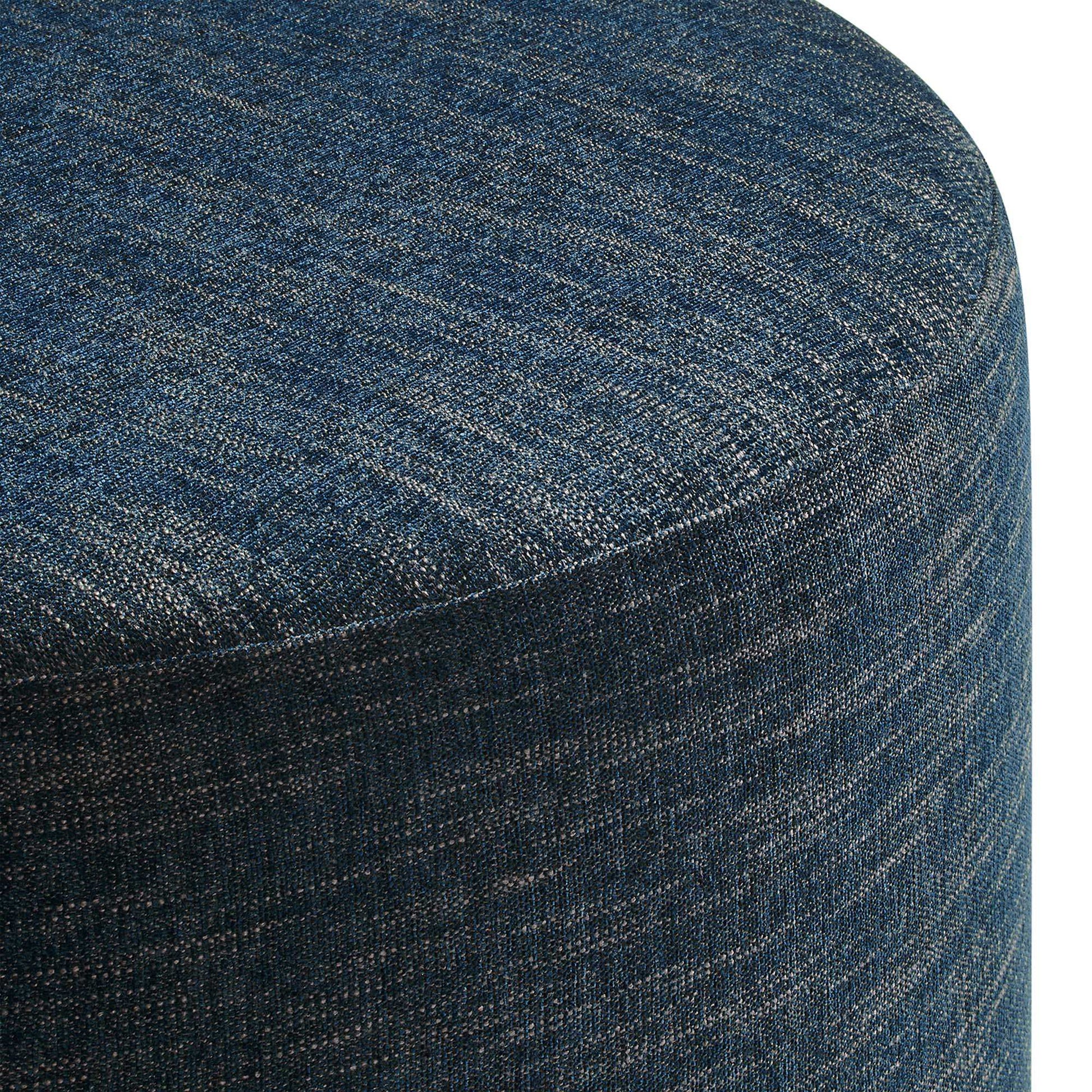 Callum Large 29" Round Woven Heathered Fabric Upholstered Ottoman by Modway - Best Buy Furniture