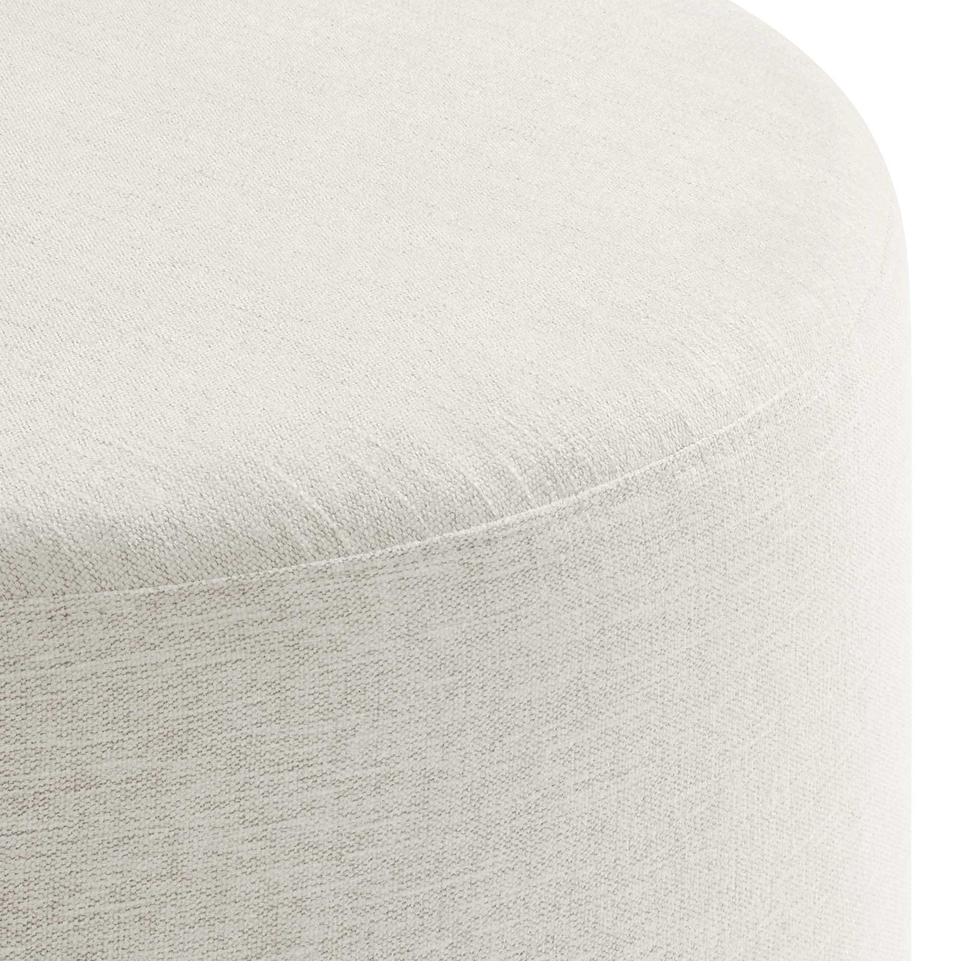 Callum Large 29" Round Woven Heathered Fabric Upholstered Ottoman by Modway - Best Buy Furniture