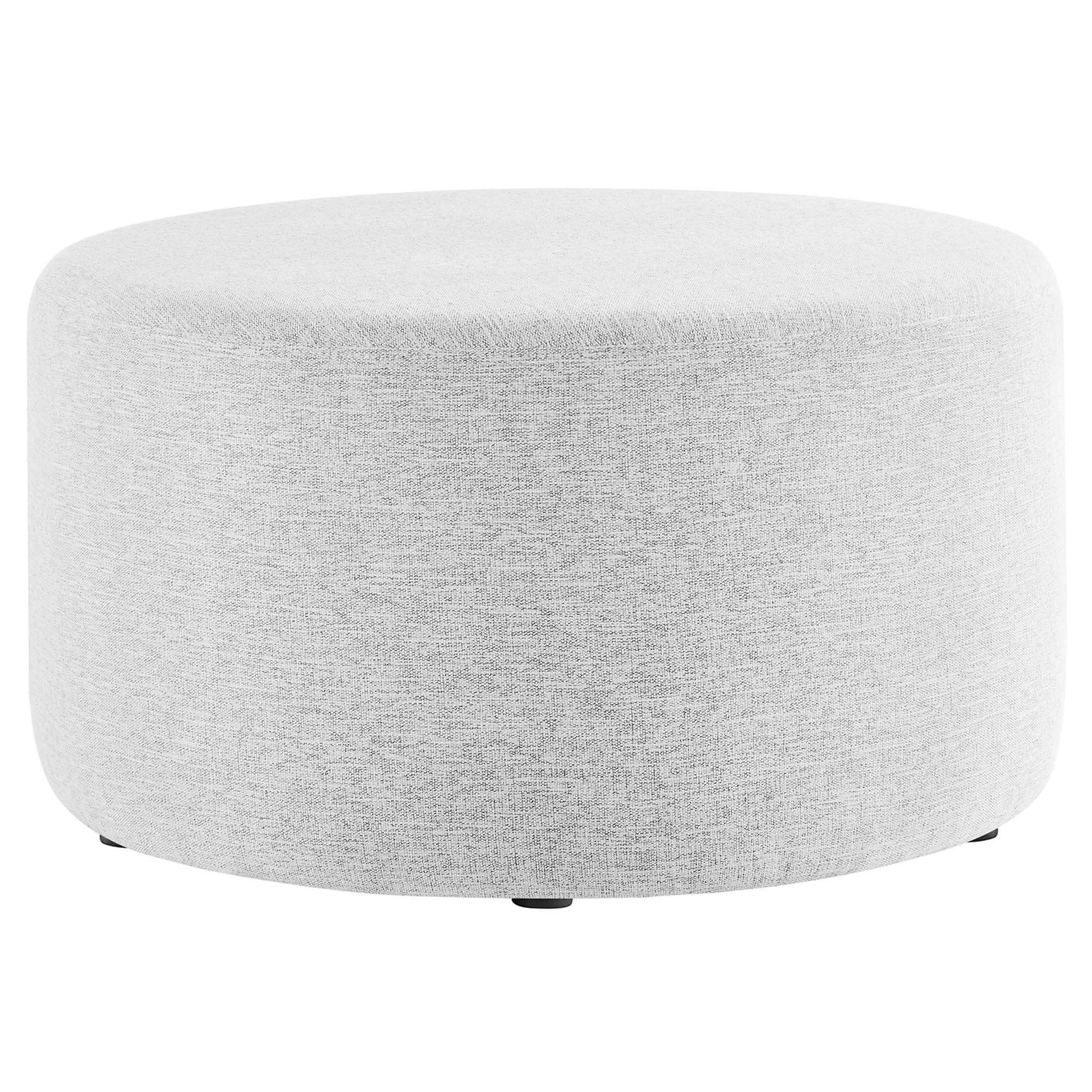 Callum Large 29" Round Woven Heathered Fabric Upholstered Ottoman by Modway - Best Buy Furniture