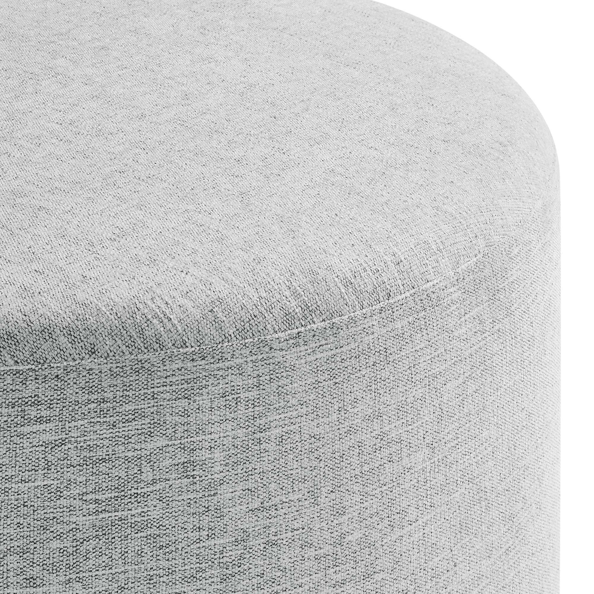 Callum Large 29" Round Woven Heathered Fabric Upholstered Ottoman by Modway - Best Buy Furniture