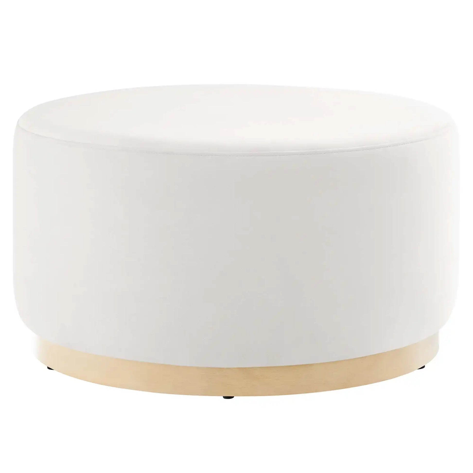 Tilden Large 29" Round Performance Velvet Upholstered Ottoman by Modway - Best Buy Furniture