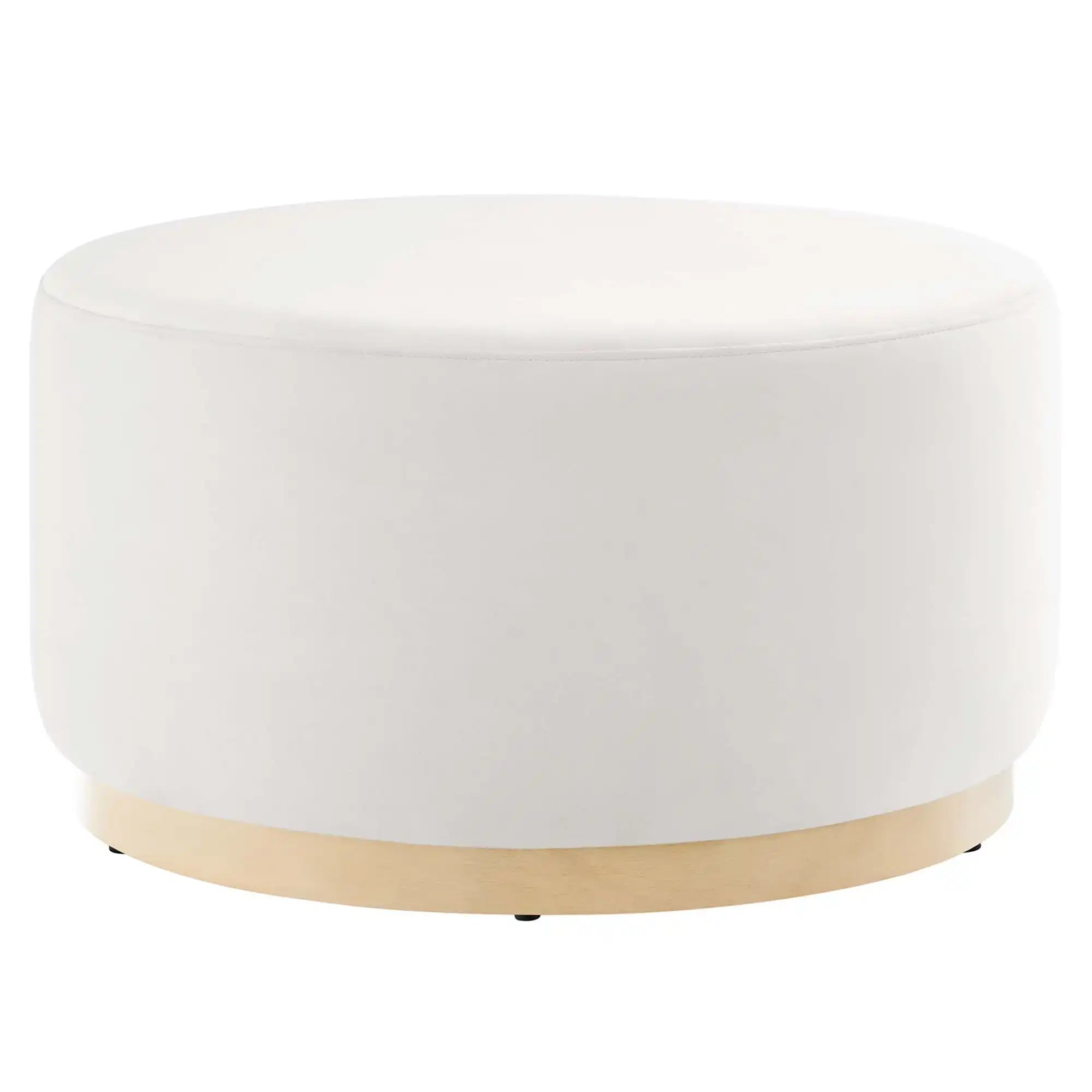 Tilden Large 29" Round Performance Velvet Upholstered Ottoman by Modway - Best Buy Furniture
