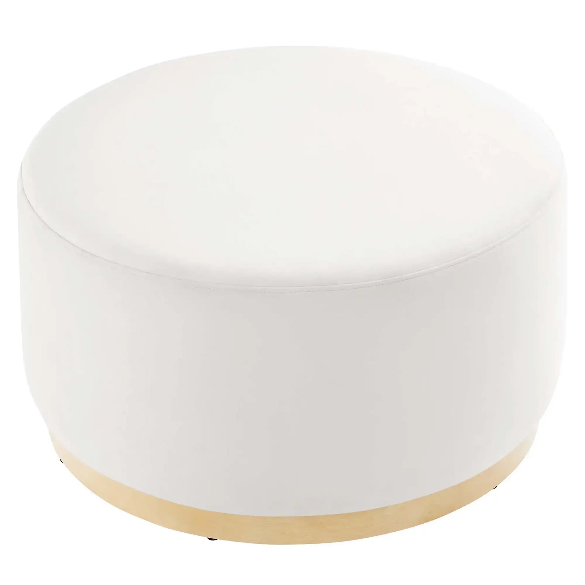 Tilden Large 29" Round Performance Velvet Upholstered Ottoman by Modway - Best Buy Furniture