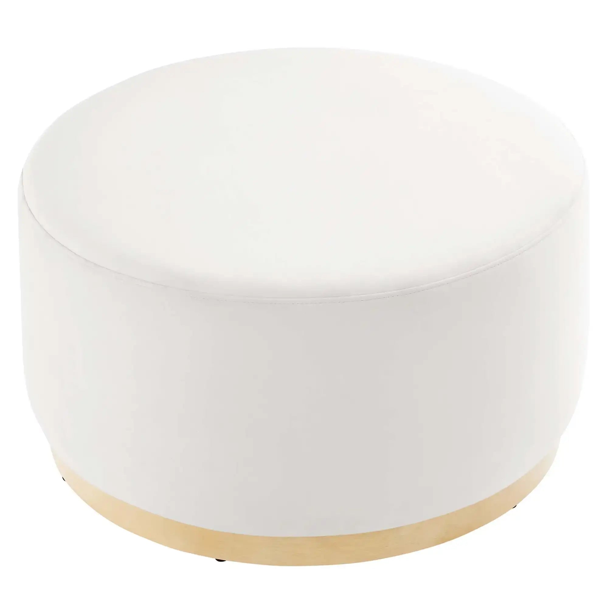 Tilden Large 29" Round Performance Velvet Upholstered Ottoman by Modway - Best Buy Furniture