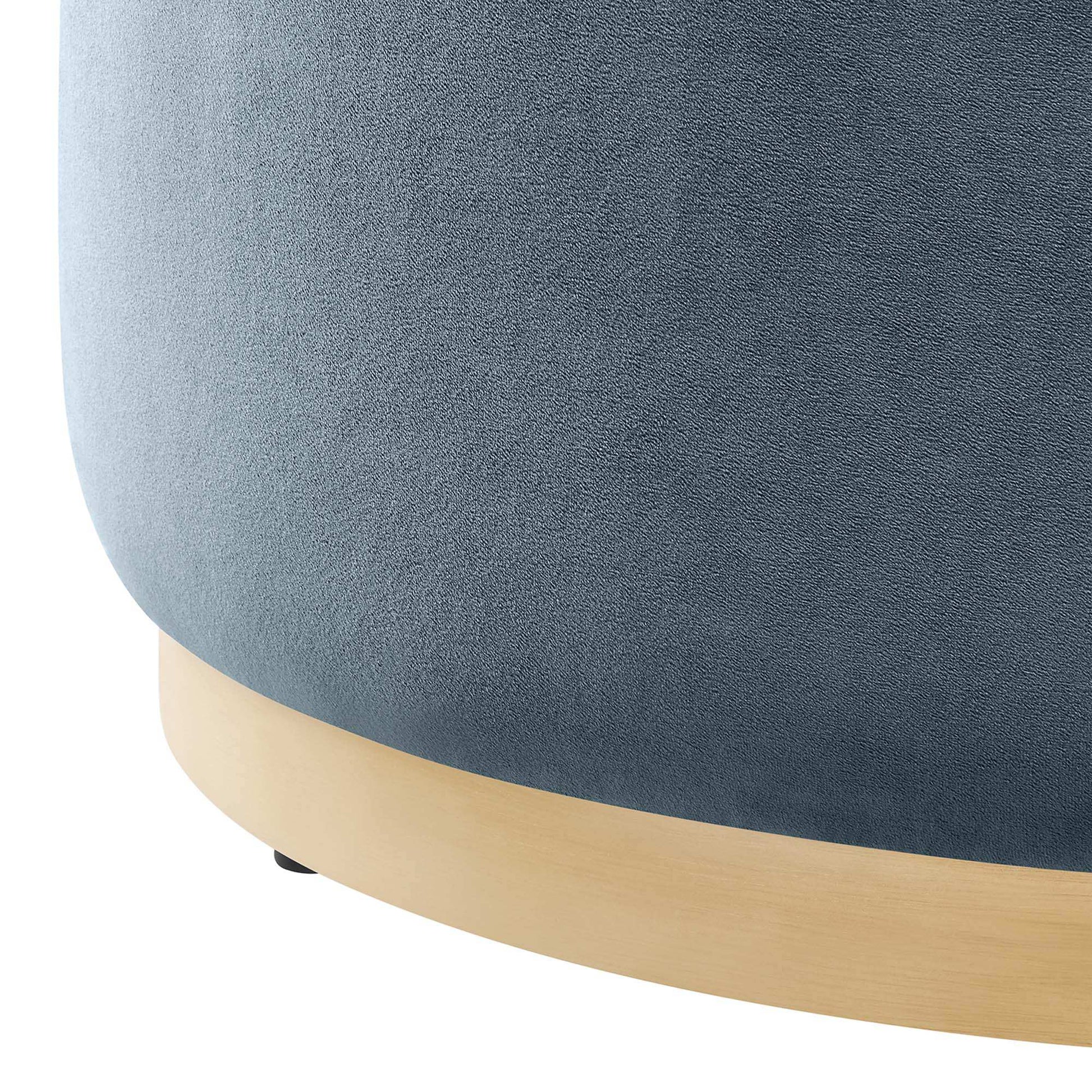 Tilden Large 29" Round Performance Velvet Upholstered Ottoman by Modway - Best Buy Furniture