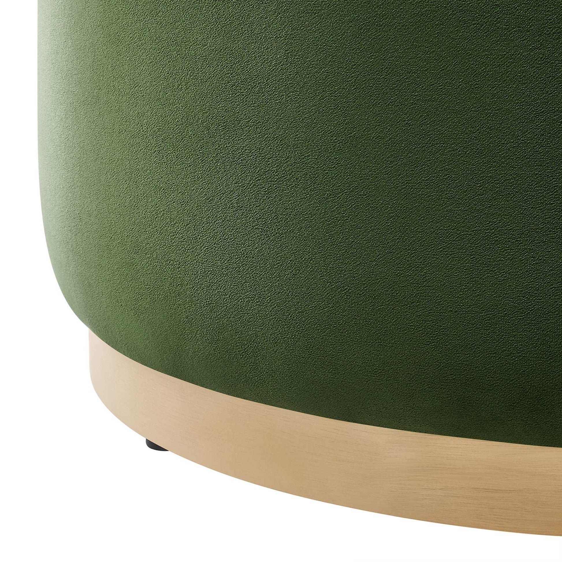 Tilden Large 29" Round Performance Velvet Upholstered Ottoman by Modway - Best Buy Furniture