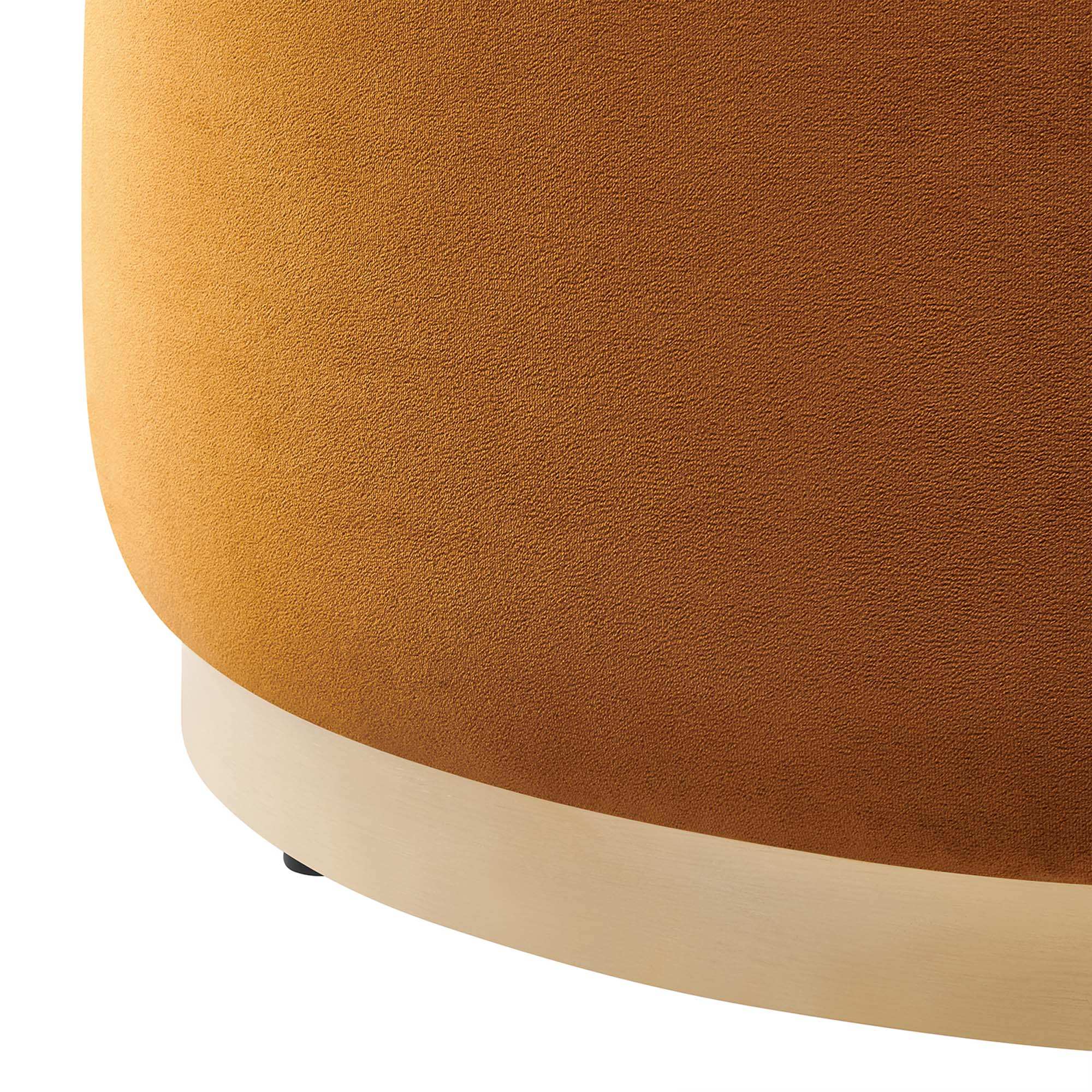 Tilden Large 29" Round Performance Velvet Upholstered Ottoman by Modway - Best Buy Furniture